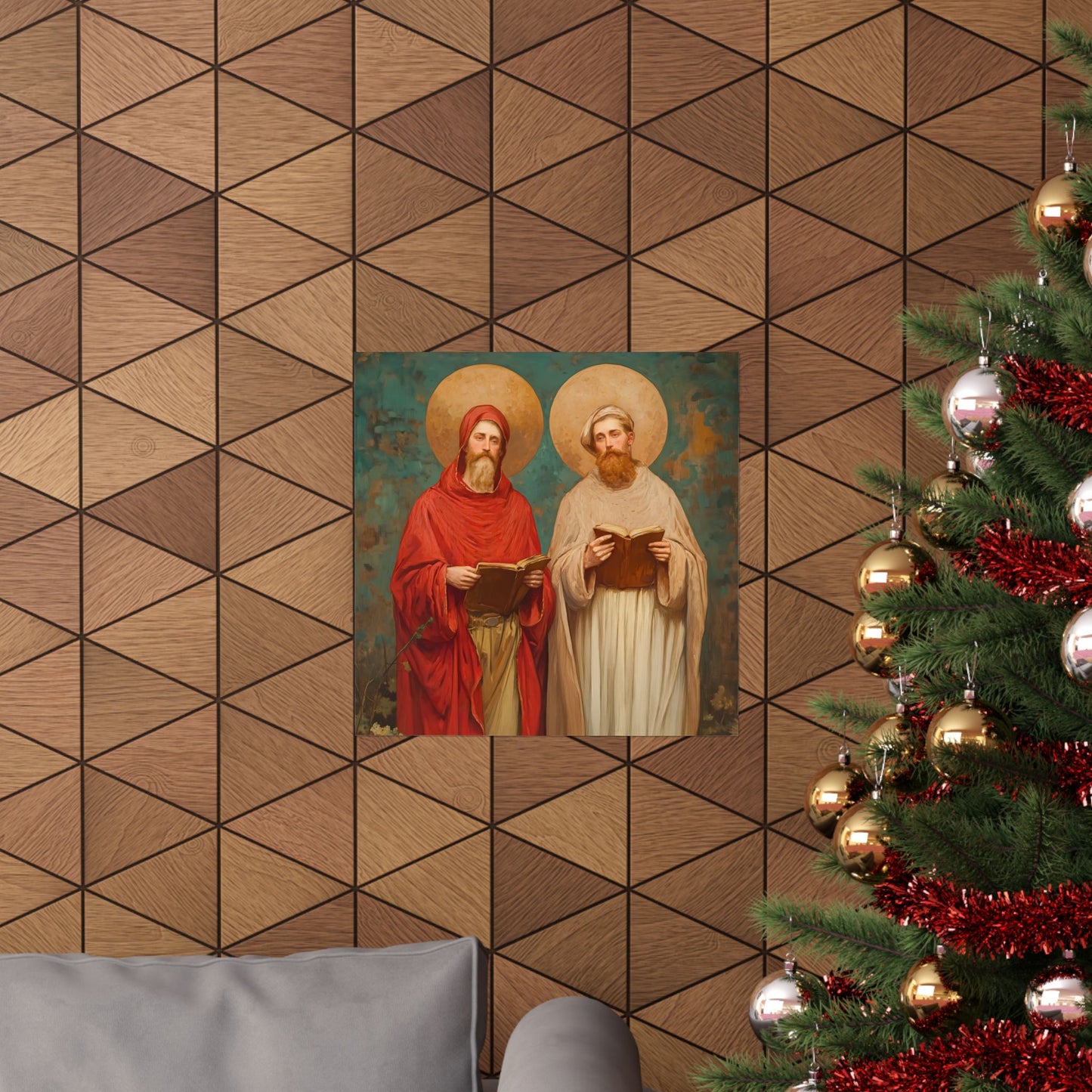 Saints Cosmas and Damian -  Catholic Art - Multiple Sizes - Premium Posters - Catholic Art - Christian Home - Brother Martyr Art - Christian