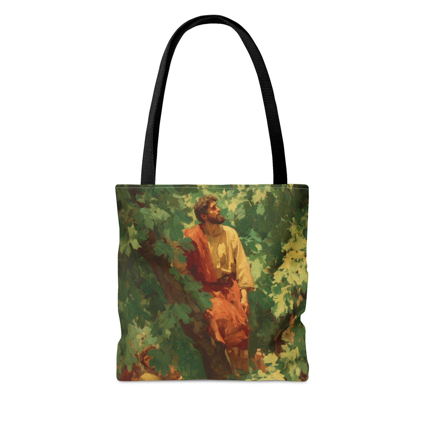 Zacchaeus - Tote Bag - Large Medium Small Faith Art Bag - Catholic Faith Purse