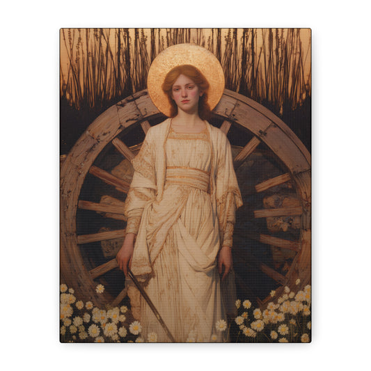 Saint Catherine of Alexandria -  Museum Wrapped Canvas - Sanctified Souls Print - Religious Art for your Home - Catholic Patron Saint Art