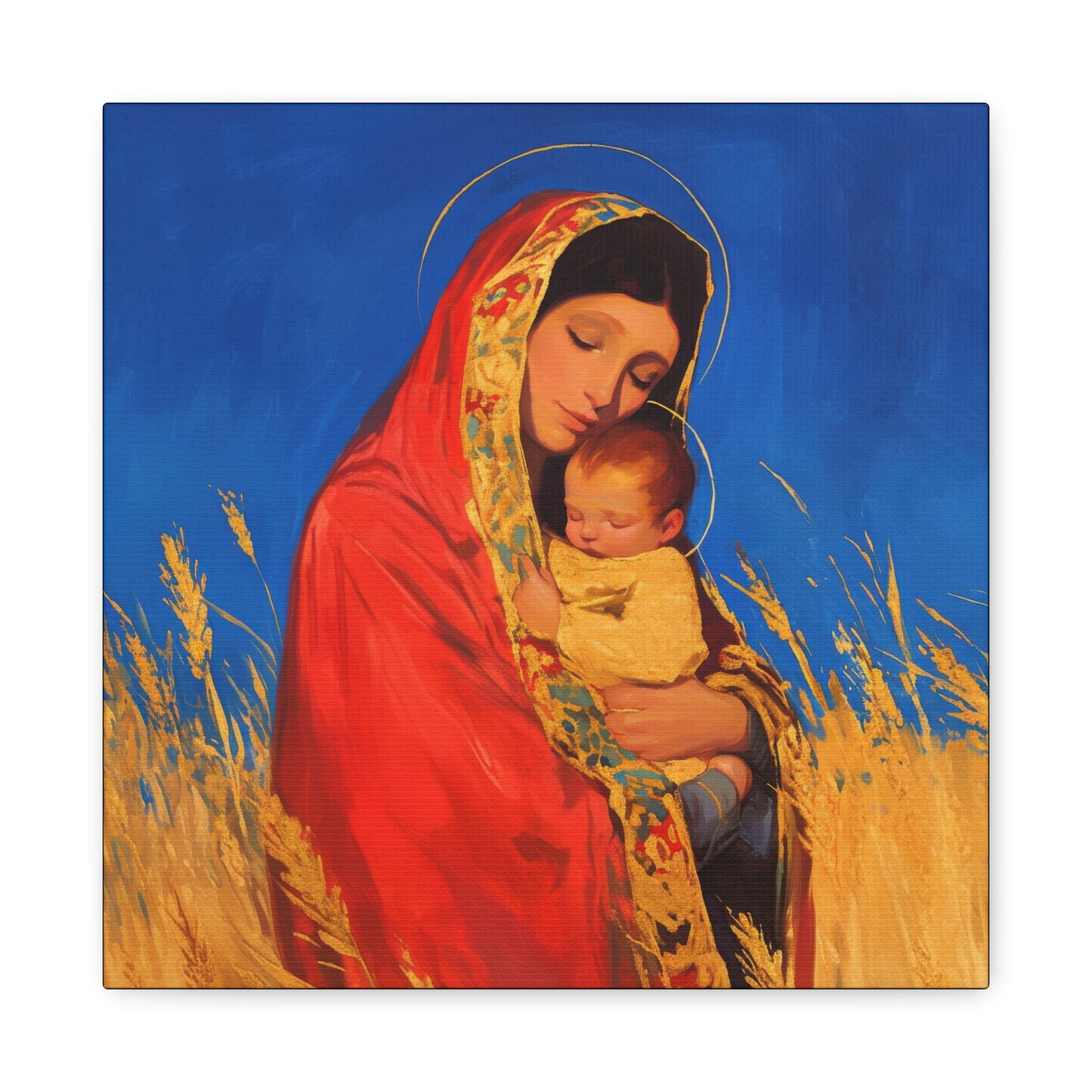 Our Lady of the Harvest  - Multiple Sizes - Catholic Home art - Museum Wrapped Canvas - Sanctified Souls Print
