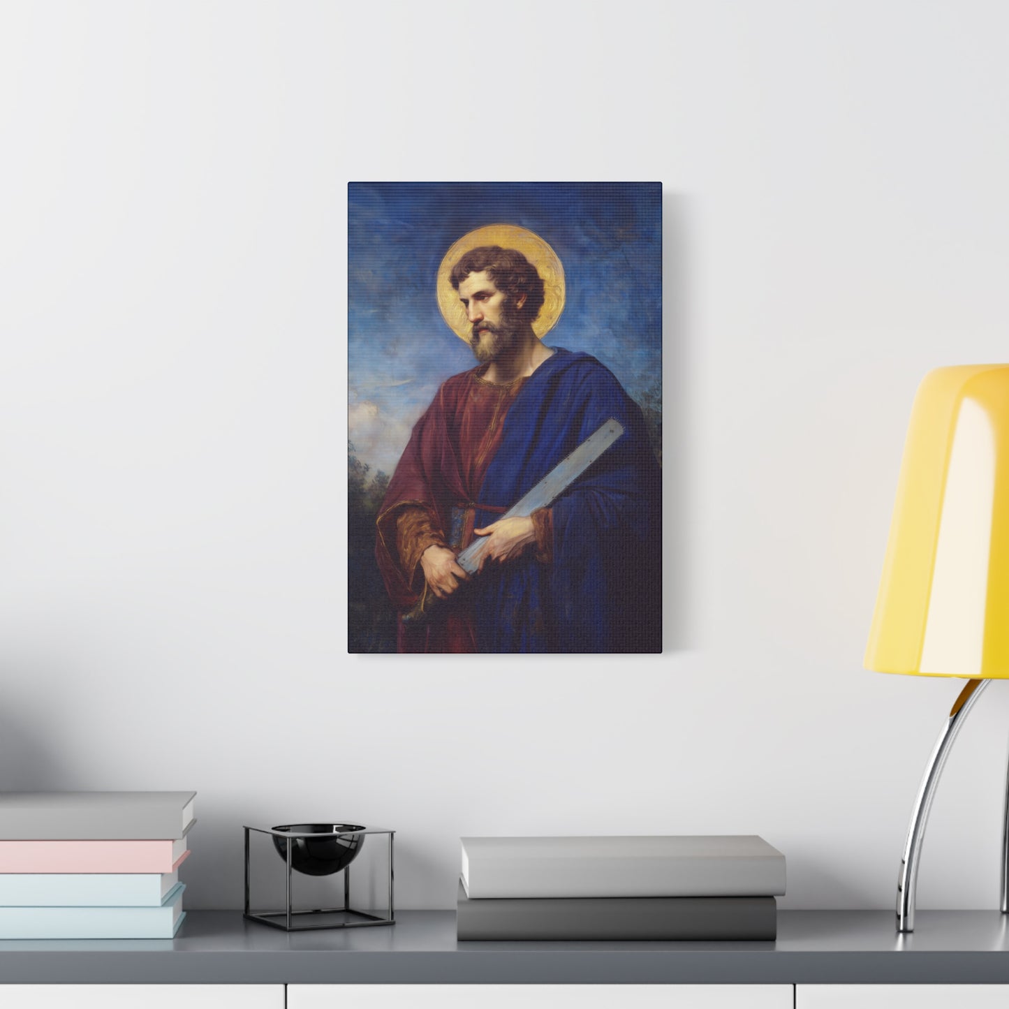 Saint Simon the Apostle  - Gallery Wrapped Canvas - Print - Religious Art for your Home - Catholic Art