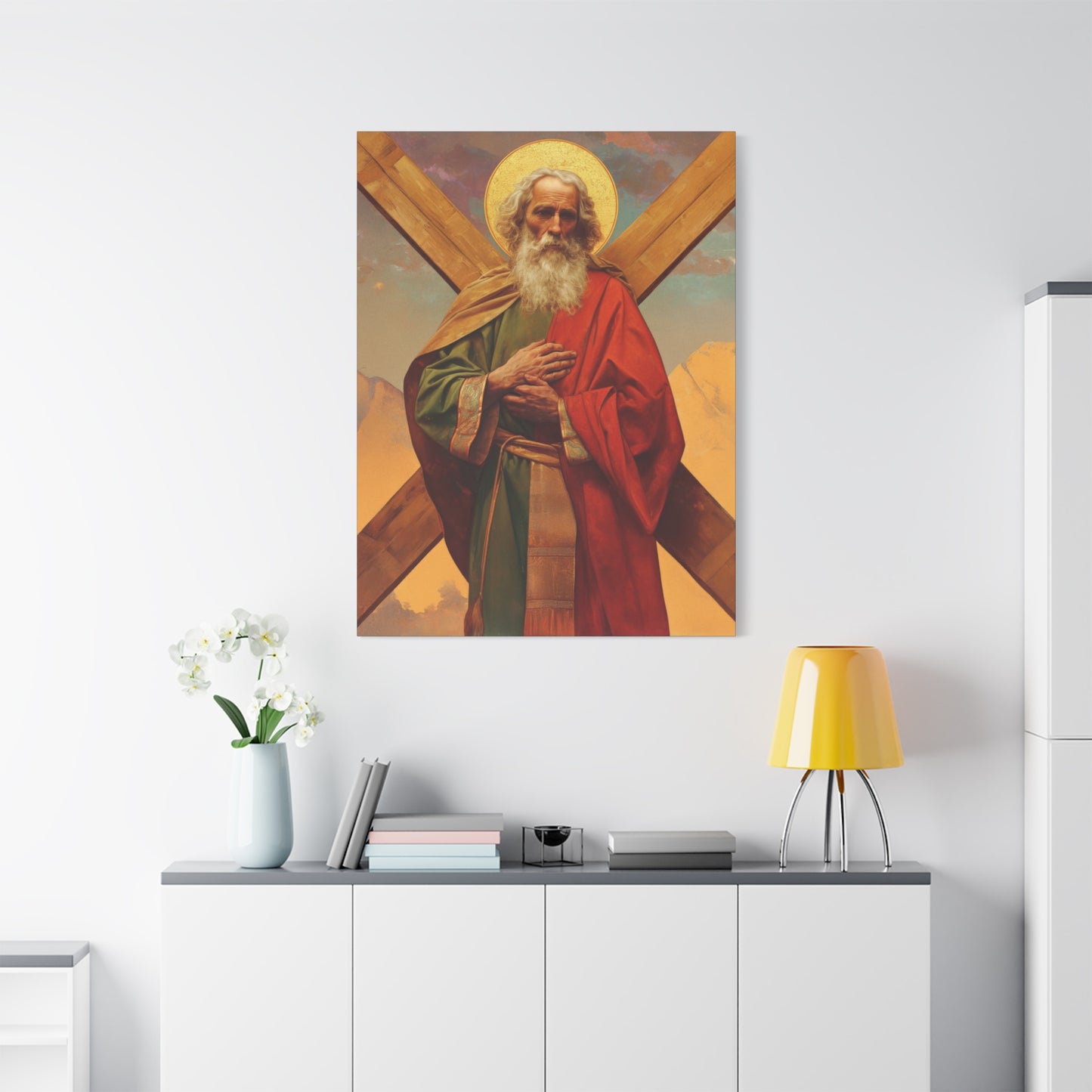 Saint Andrew the Apostle - Gallery Wrapped Canvas - Print - Religious Art for your Home - Catholic