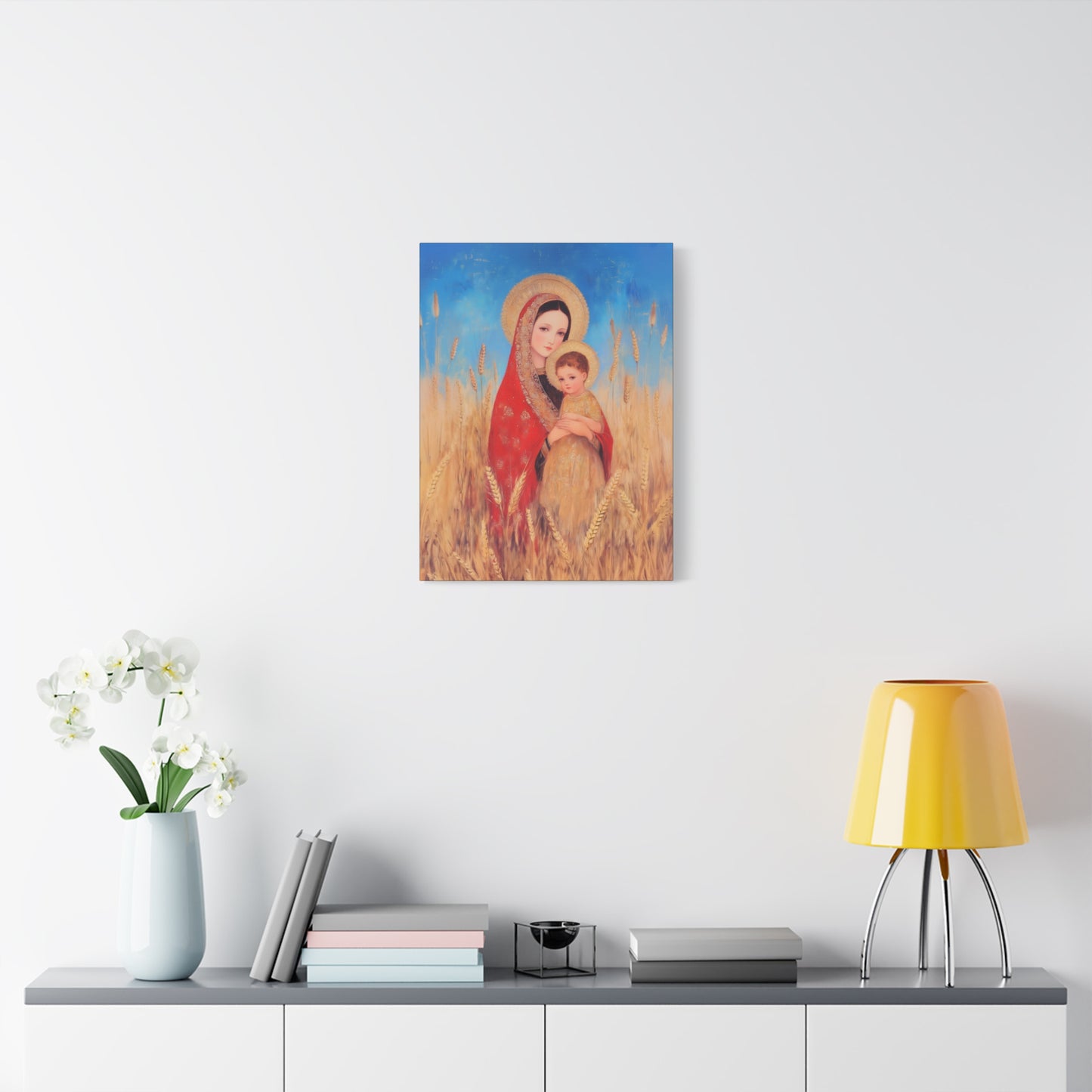 Our Lady of the Harvest  - Multiple Sizes - Catholic Home art - Museum Wrapped Canvas - Sanctified Souls Print