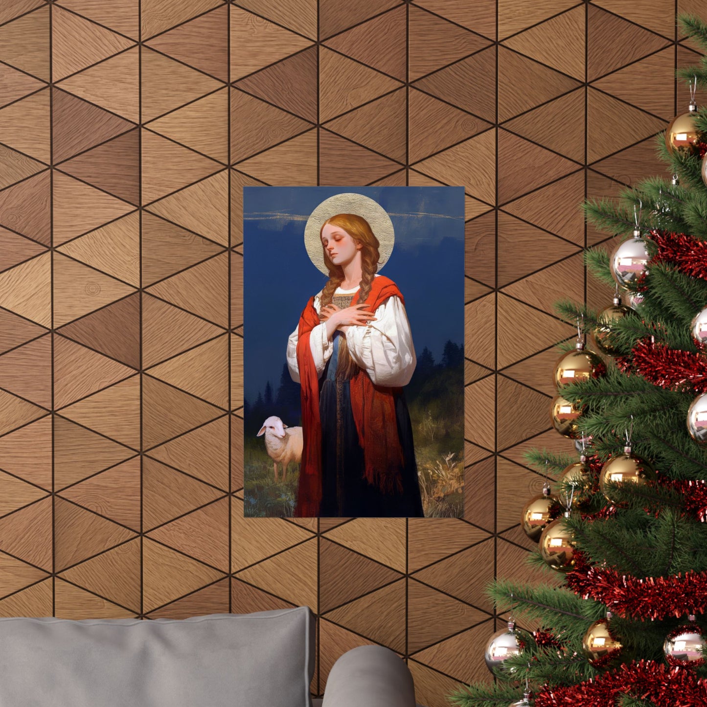 Saint Genevieve - Sanctified Souls Print - Multiple Sizes - Premium Matte Vertical Posters
