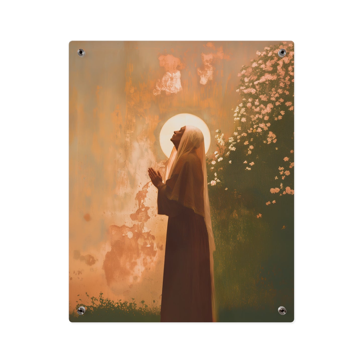 Saint Monica Wall Art Panel - Ready to Hang Acrylic Print - Catholic Saint Art - Patron Saint Print - No Frame needed