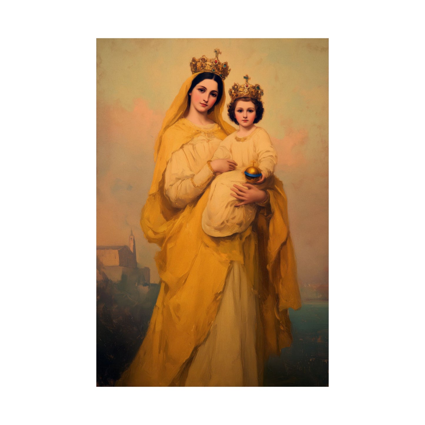 Our Lady of Prompt Succor - Sanctified Souls Print - Multiple Sizes - Premium Matte Vertical Posters
