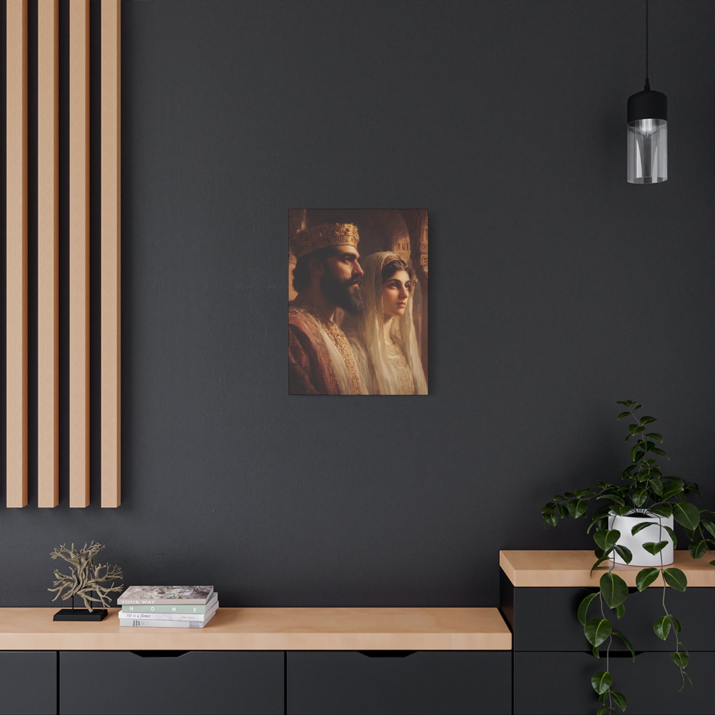 King Xerxes and Queen Esther  - Gallery Wrapped Canvas - Print - Religious Art for your Home - Catholic Art Print