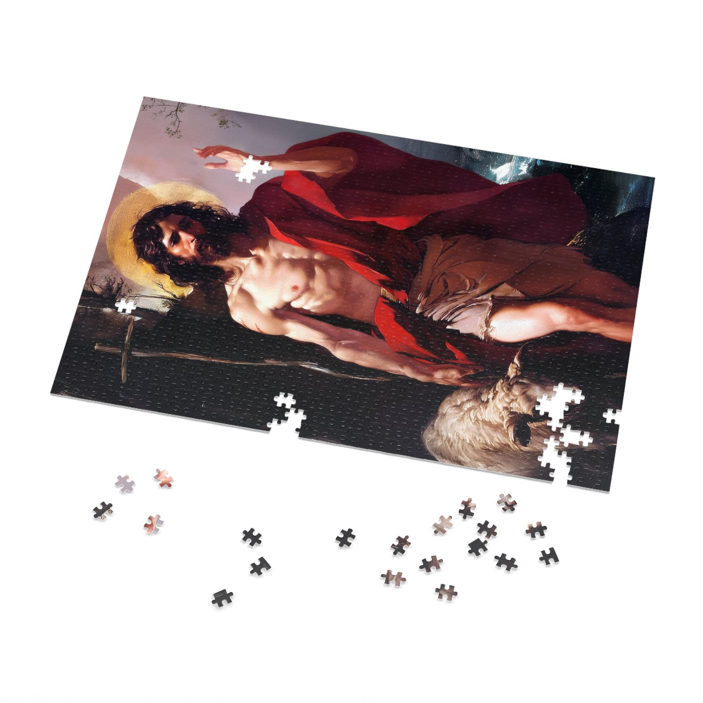 Saint John the Baptist  - Puzzle and Keepsake Tin - Religious Jigsaw Puzzle (30, 110, 252, 500,1000) - Gift for Catholic Families