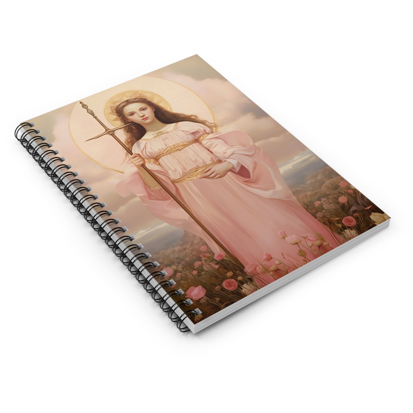 Saint Philomena Journal - Sanctified Souls Art - Religious Based Notebook - Spiral Notebook - Ruled Line