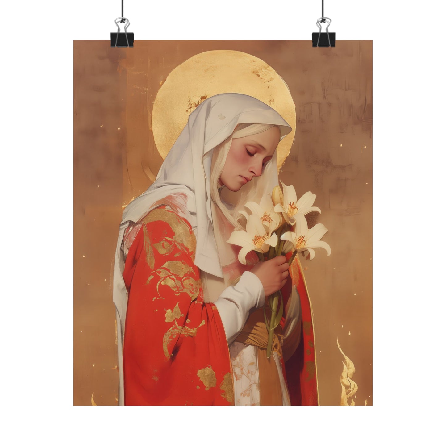 Saint Faith of Agen - Sanctified Souls Print - Multiple Sizes - Premium Matte Vertical Posters
