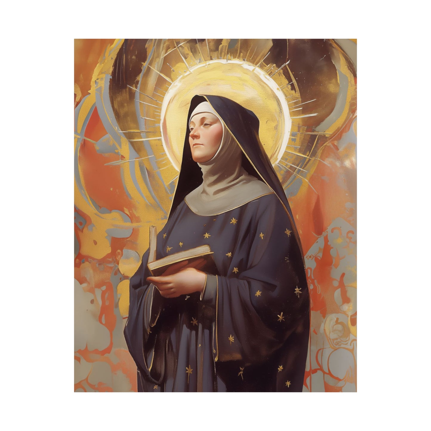 Saint Monica of Hippo - Sanctified Souls Print - Multiple Sizes - Premium Posters - Catholic Art - Christian - Gifts for Catholics