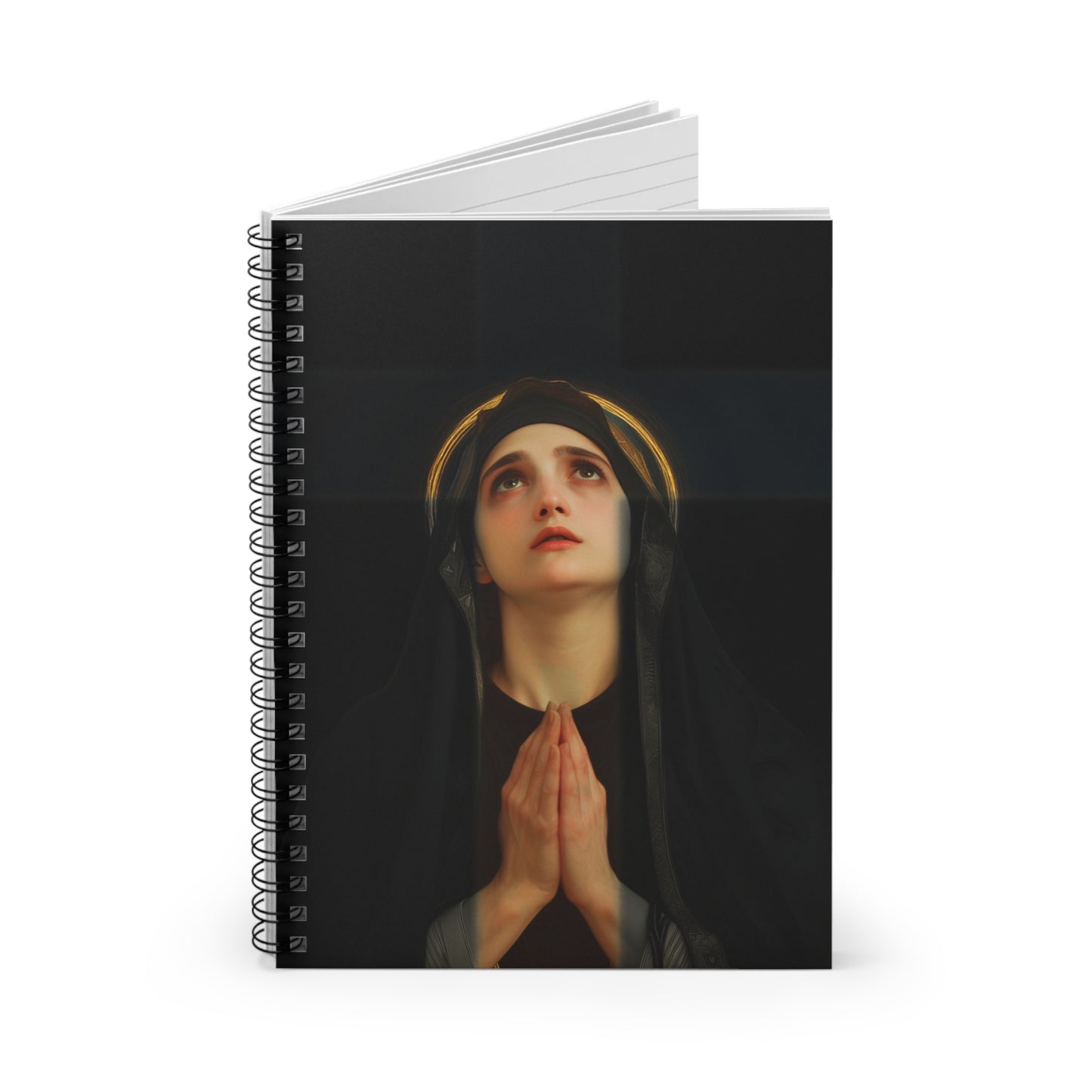 Our Lady of the Cross - Mother Mary  - Our Lady of the Crucifix - Marian Art - Journal - Spiral notebook - Religious Based Notebook