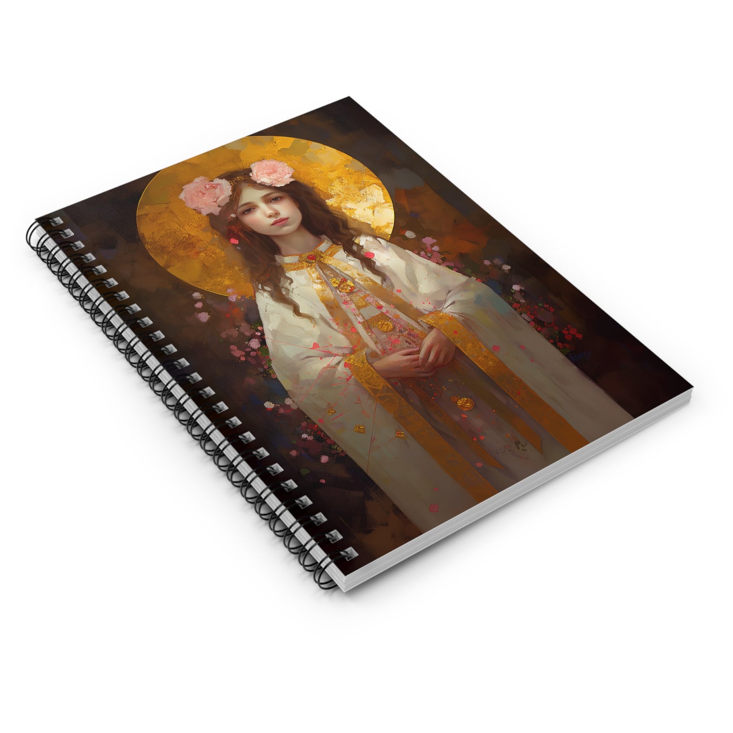 Saint Philomena Journal - Sanctified Souls Art - Religious Based Notebook - Spiral Notebook - Ruled Line