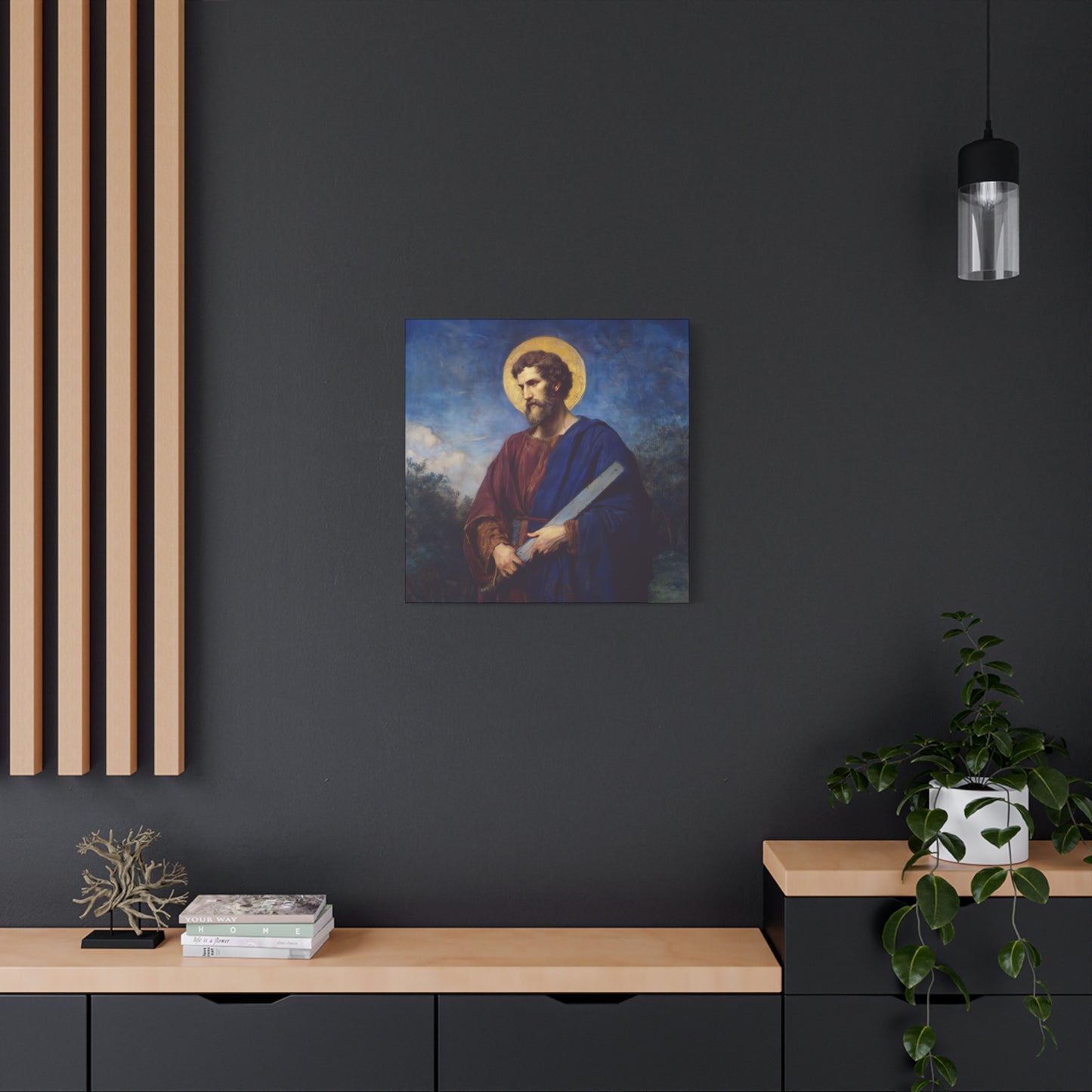 Saint Simon the Apostle  - Gallery Wrapped Canvas - Print - Religious Art for your Home - Catholic Art