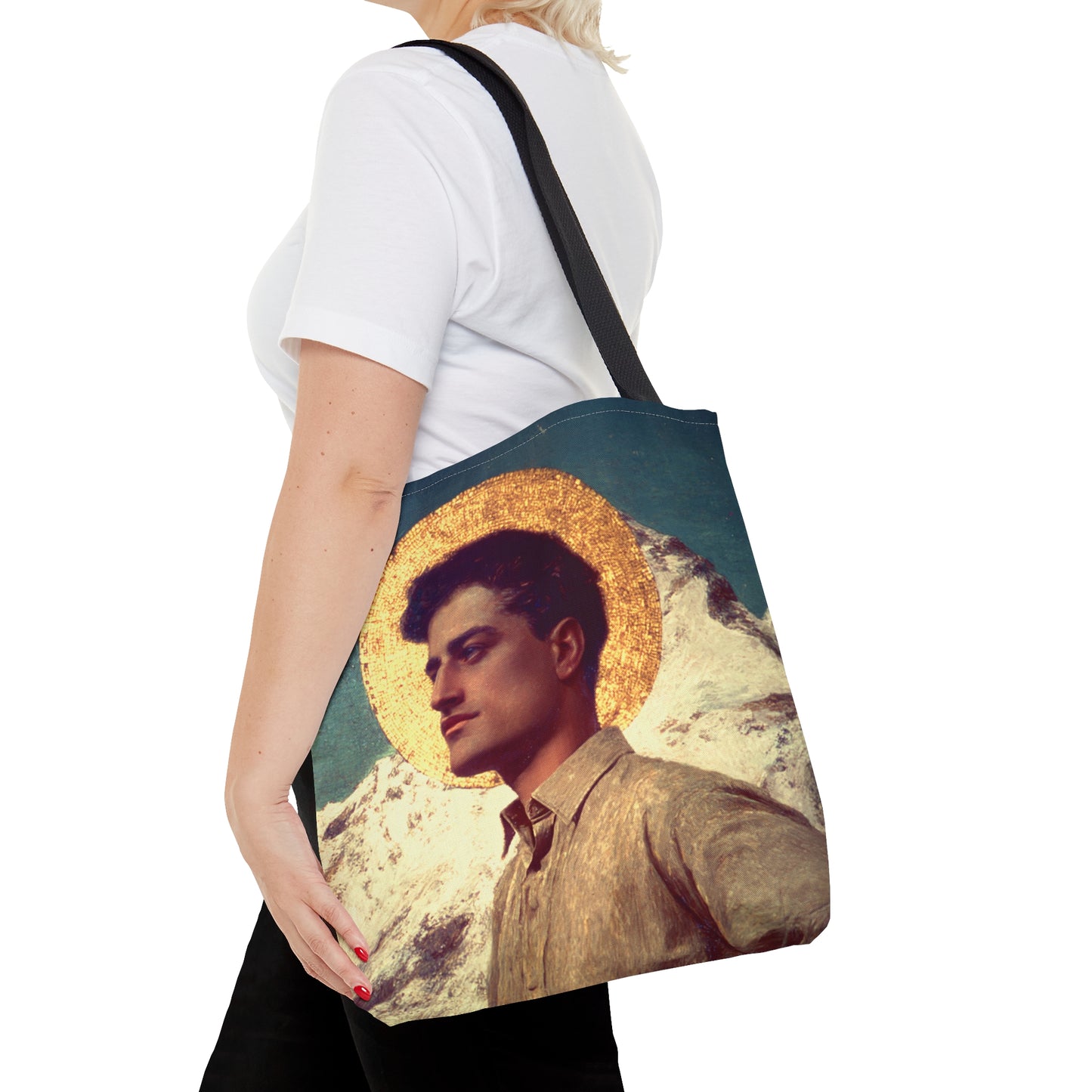 Saint Pier Giorgio Frassati - Tote Bag - Large Medium Small Faith Art Bag - Bible Study Faith Purse - Double Sided