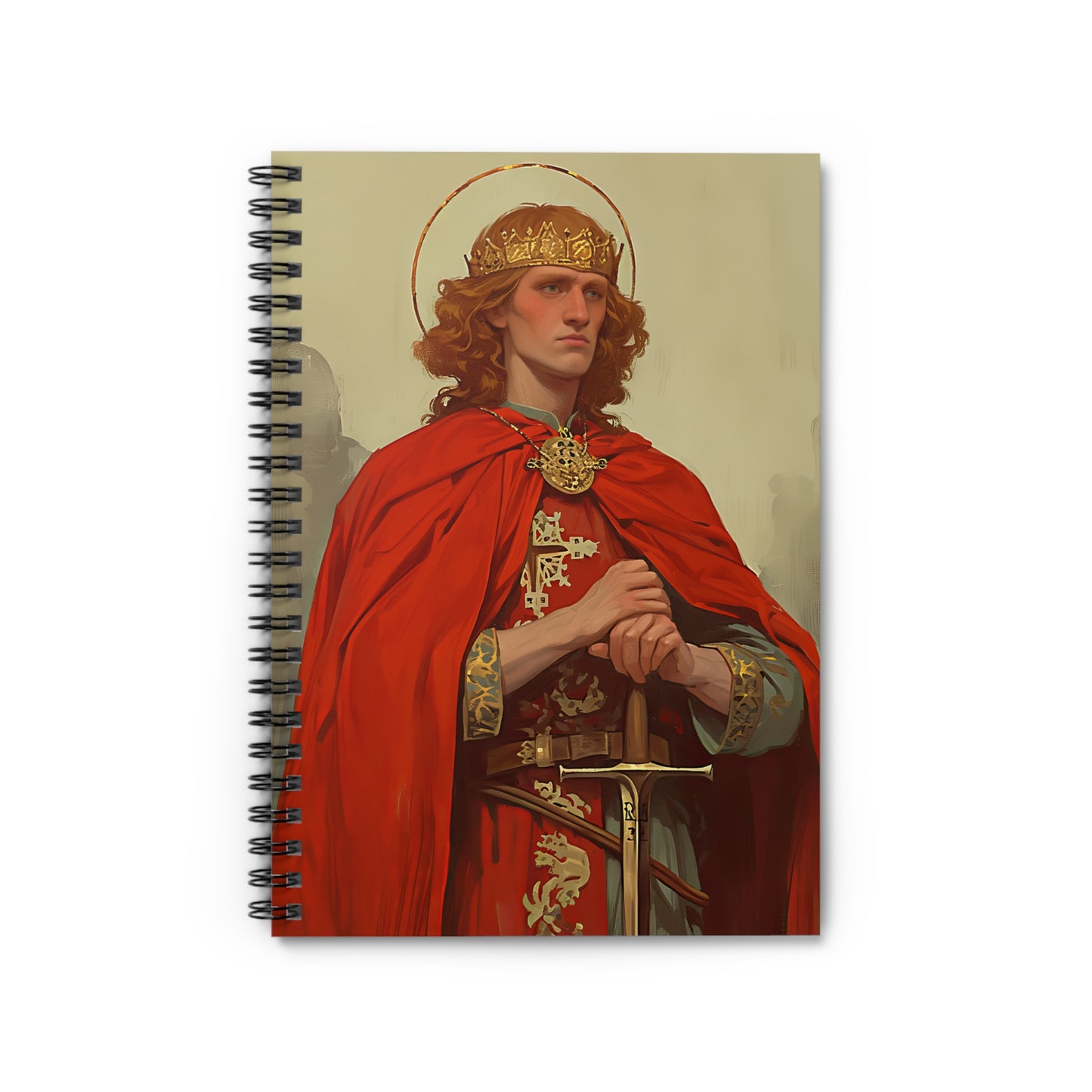 Saint Edward the Martyr Spiral Journal - Sanctified Souls Art - Religious Based Notebook - Spiral Notebook - Prayer Journal - Devotional