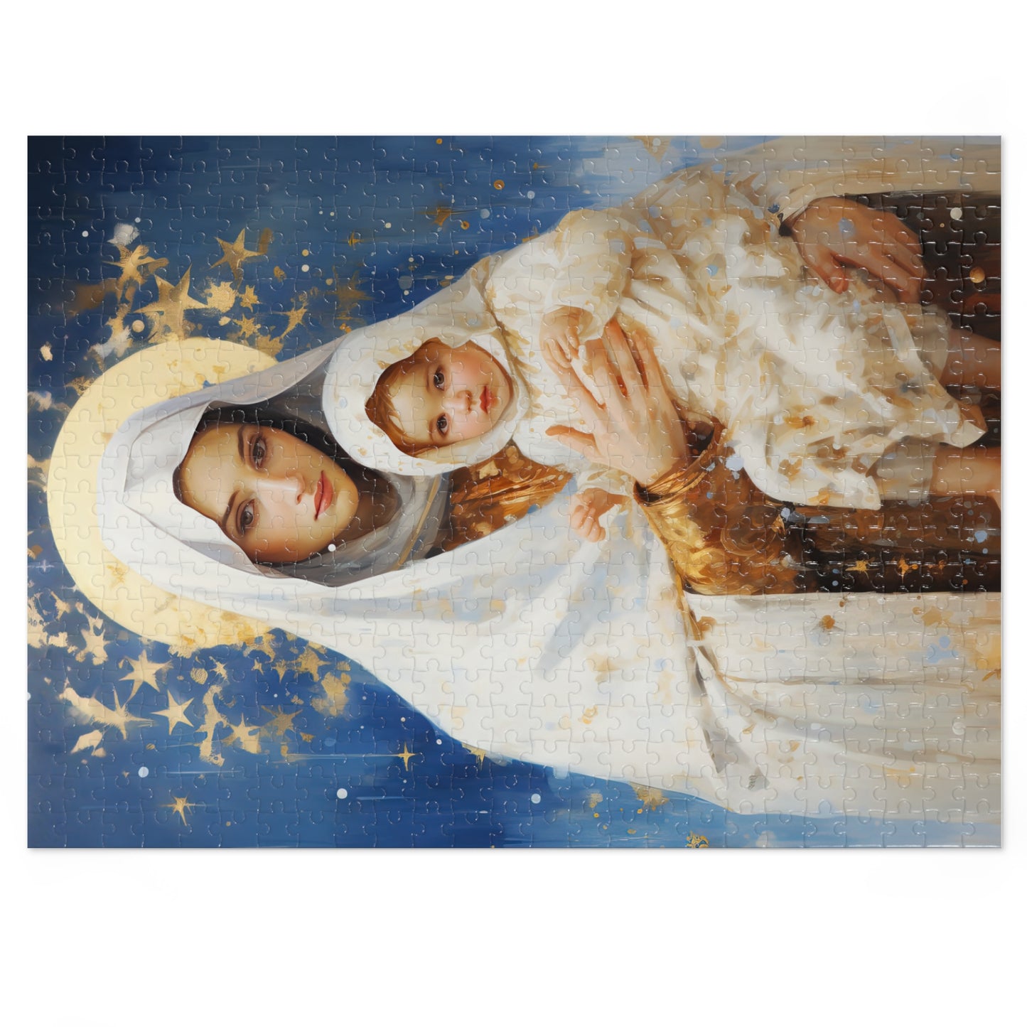 Divine Frost: Our Lady of the Snows - Puzzle and Keepsake Tin - Religious Jigsaw Puzzle (30, 110, 252, 500,1000-Piece) - Religious Puzzle
