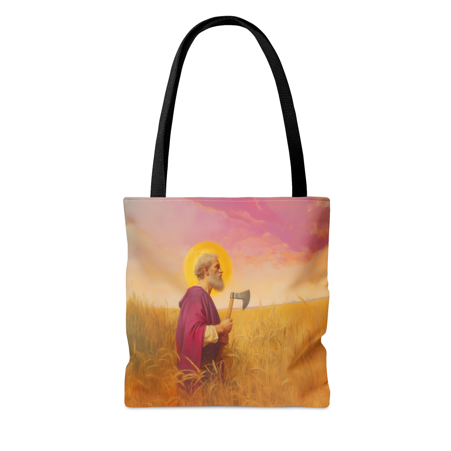 Saint Matthias - Tote Bag - Large Medium Small Faith Art Bag - Bible Study Faith Purse - Double Sided