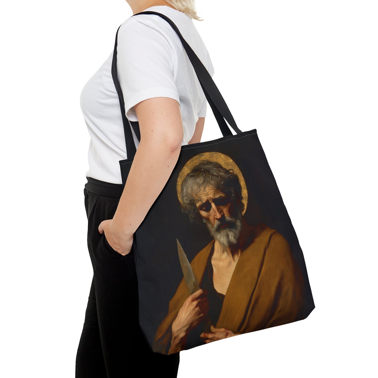 Saint Bartholomew the Apostle Tote Bag - Large Medium Small Faith Art Bag - Catholic Faith Purse - Religious - Prayer Bag - Devotional