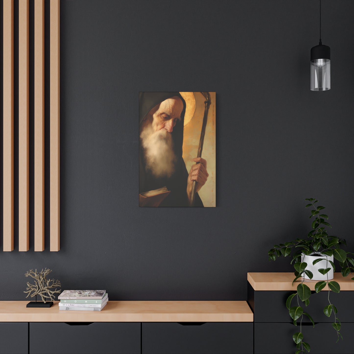 Saint Benedict - Museum Wrapped Canvas - Sanctified Souls Print - Religious Art for your Home