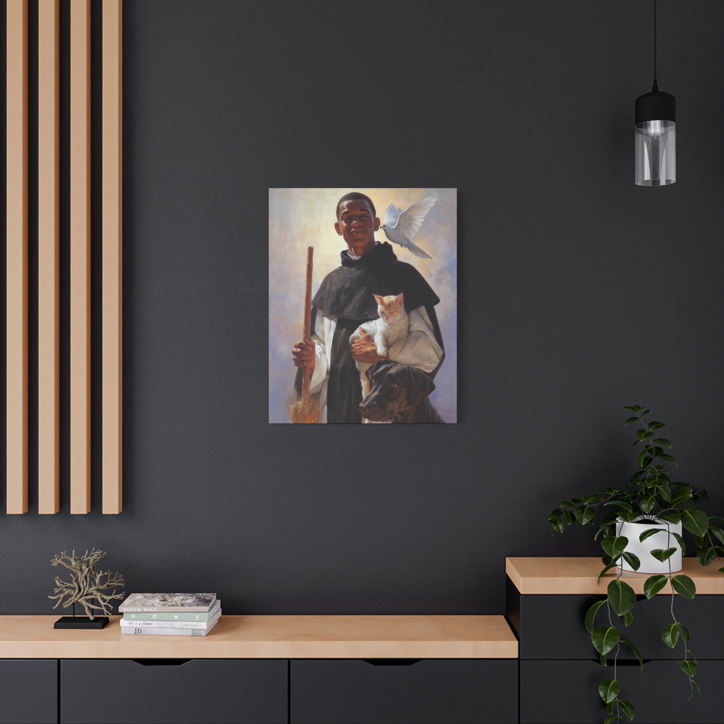 Saint Martin de Porres - Gallery Wrapped Canvas - Print - Religious Art for your Home - Catholic Art