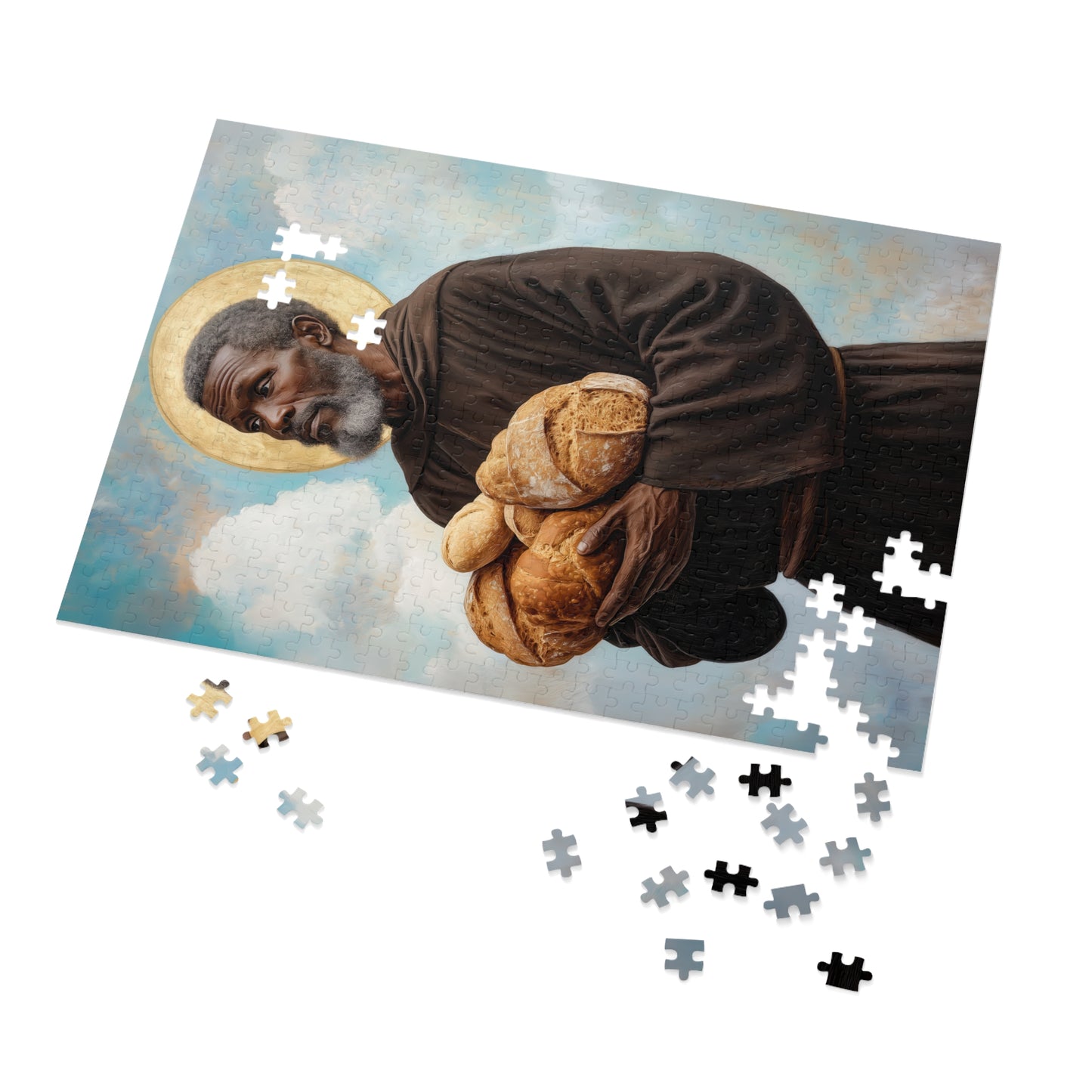 Saint Benedict the Moor - Puzzle and Keepsake Tin - Religious Jigsaw Puzzle (30, 110, 252, 500,1000-Piece) - Religious Puzzle