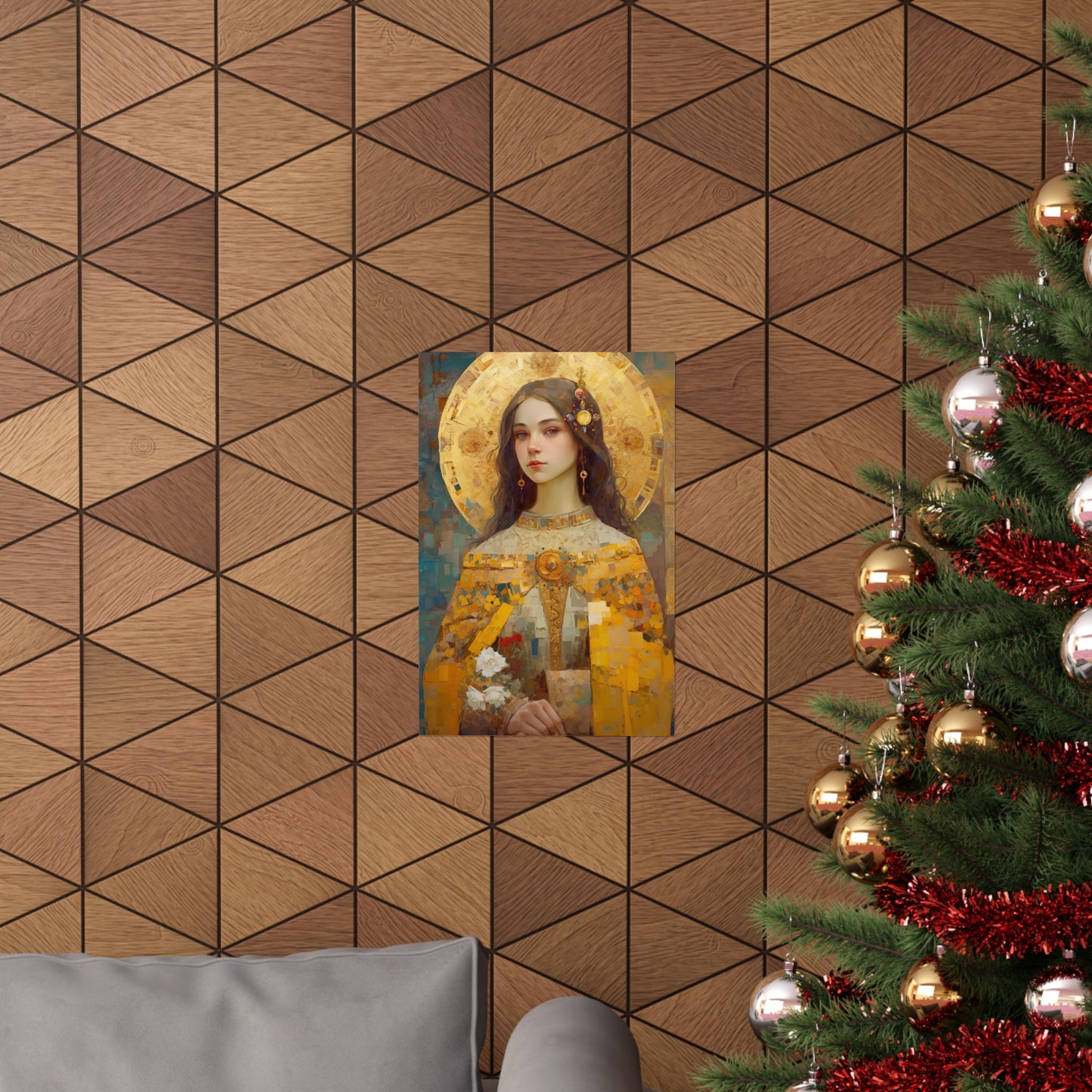 Saint Dymphna - Sanctified Souls Print - Multiple Sizes - Premium Matte Vertical Posters