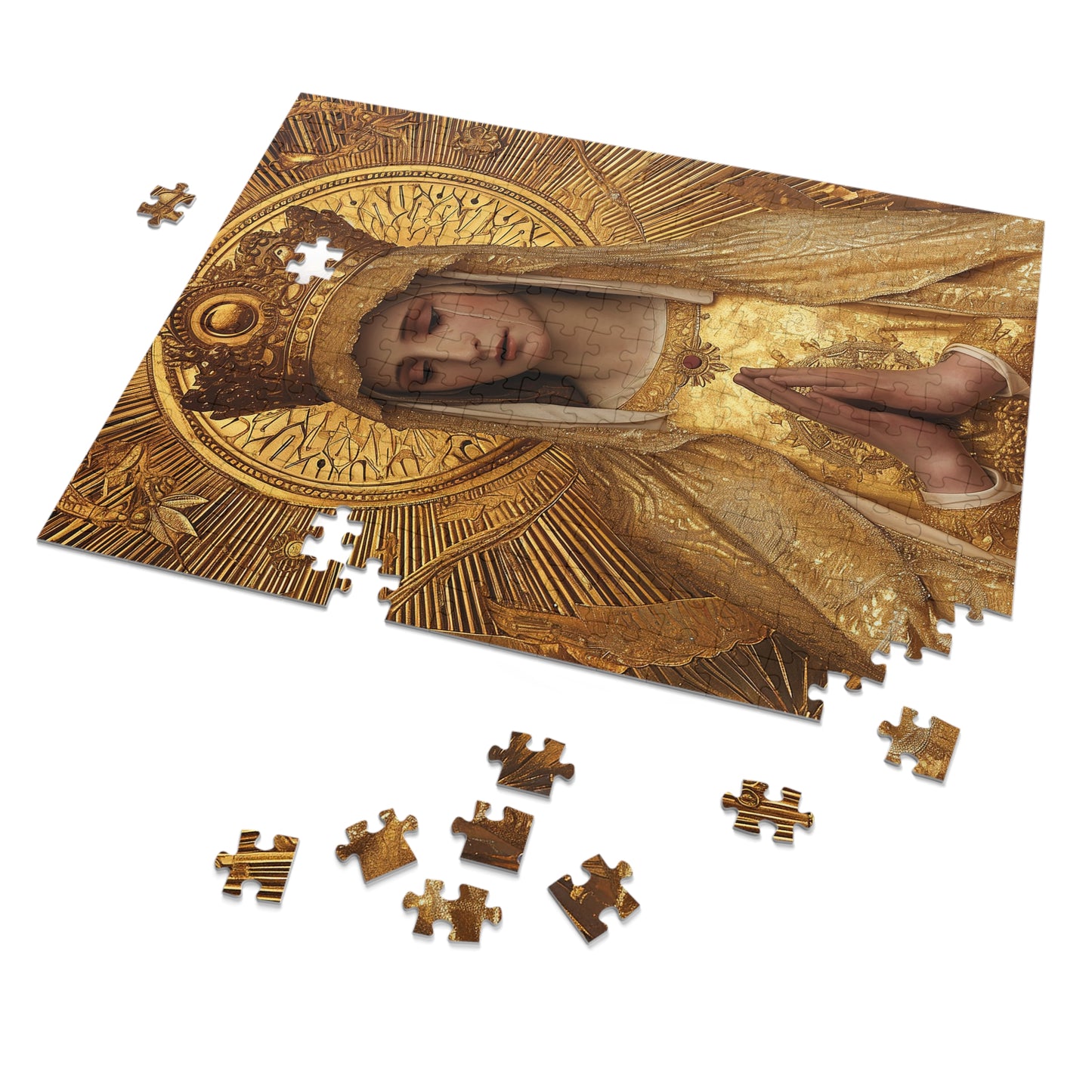 Gate of Eternity - The Golden Mary - Tribute to Our Lady of the Gate of Dawn - Puzzle and Keepsake Tin (30, 110, 252, 500,1000-Piece)