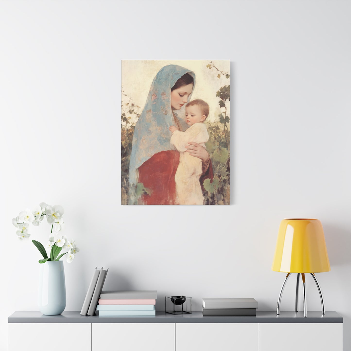 Our Lady of the Grapes / Out Lady of the Harvest - Gallery Wrapped Canvas - Print - Religious Art for your Home - Catholic Art
