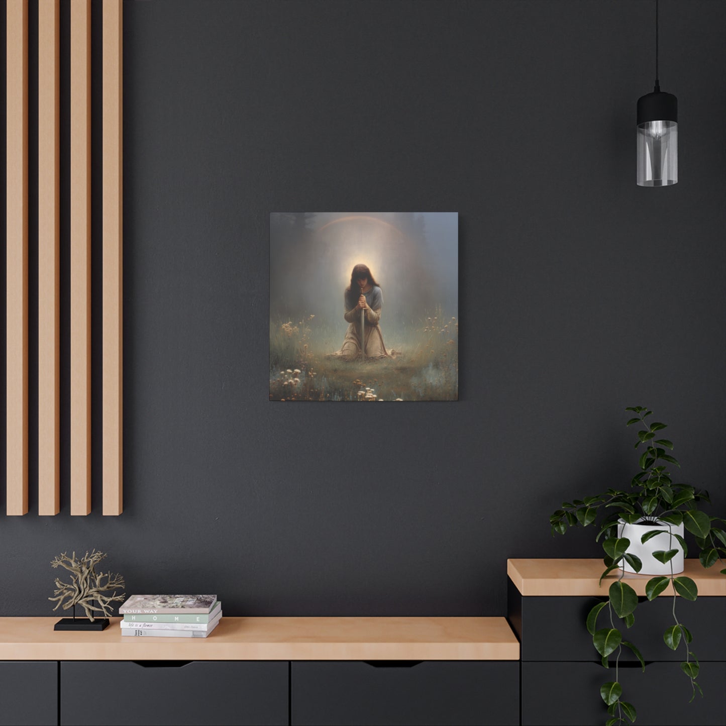 Saint Joan of Arc -  Museum Wrapped Canvas - Sanctified Souls Print - Religious Art for your Home - Catholic Patron Saint Art