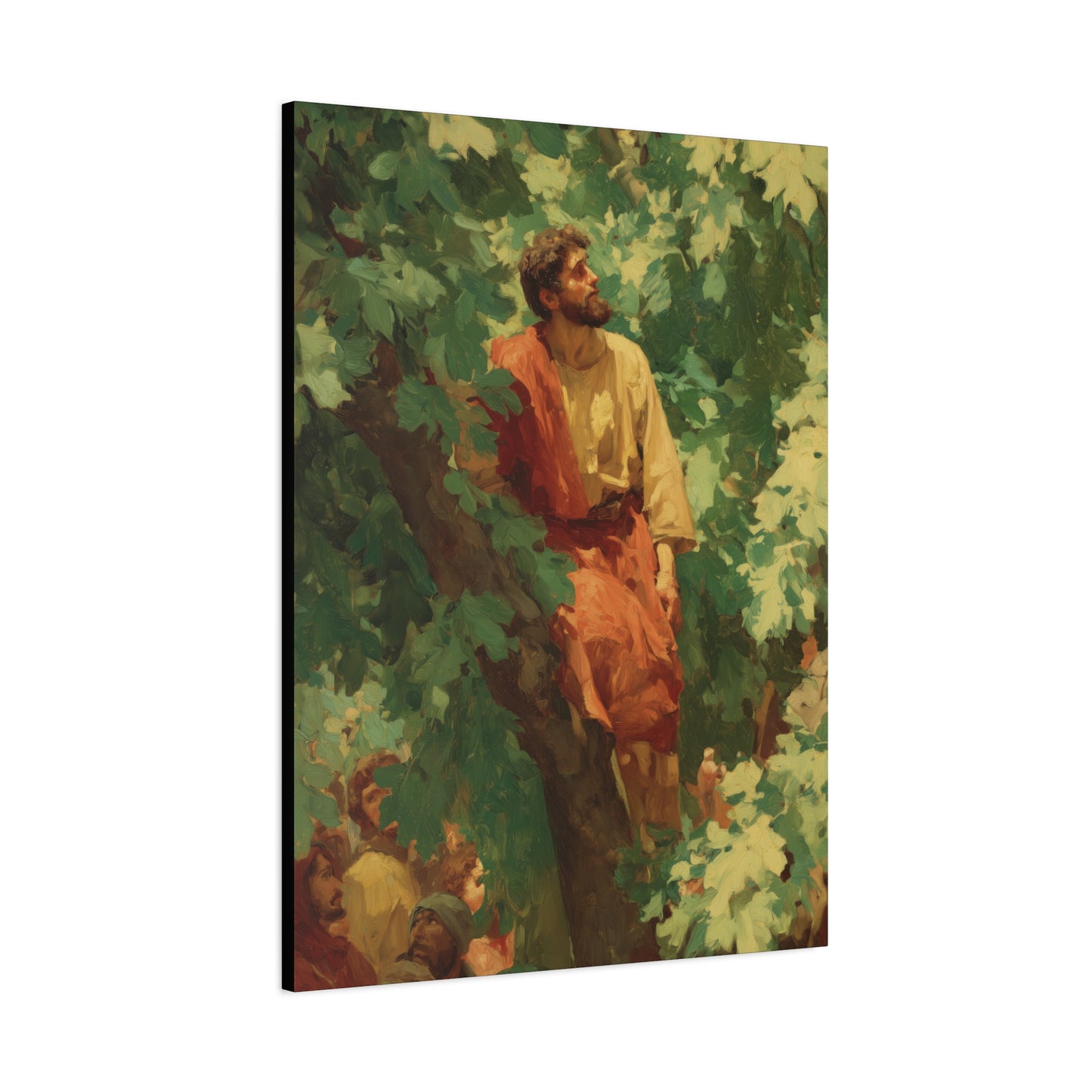 Zacchaeus - Gallery Wrapped Canvas - Print - Religious Art for your Home - Catholic Art Print