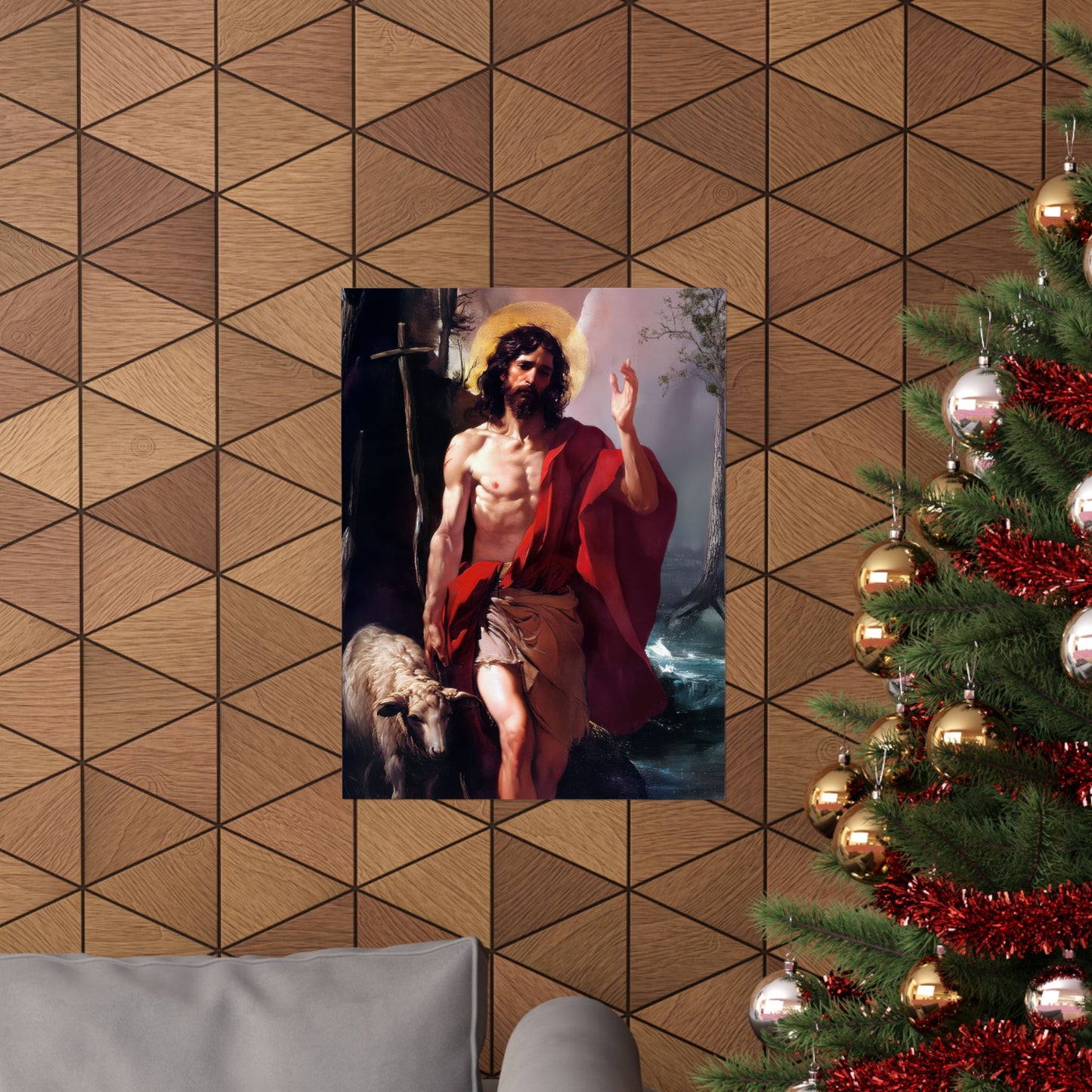 Saint John the Baptist  - Sanctified Souls Print - Multiple Sizes - Premium Posters - Catholic Art - Christian Home Decor Artwork