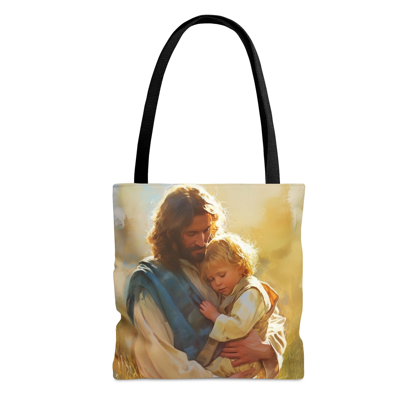Jesus, Guardian of Innocence Tote Bag - Large Medium Small Faith Art Bag - Catholic Faith Purse - Religious Carry All