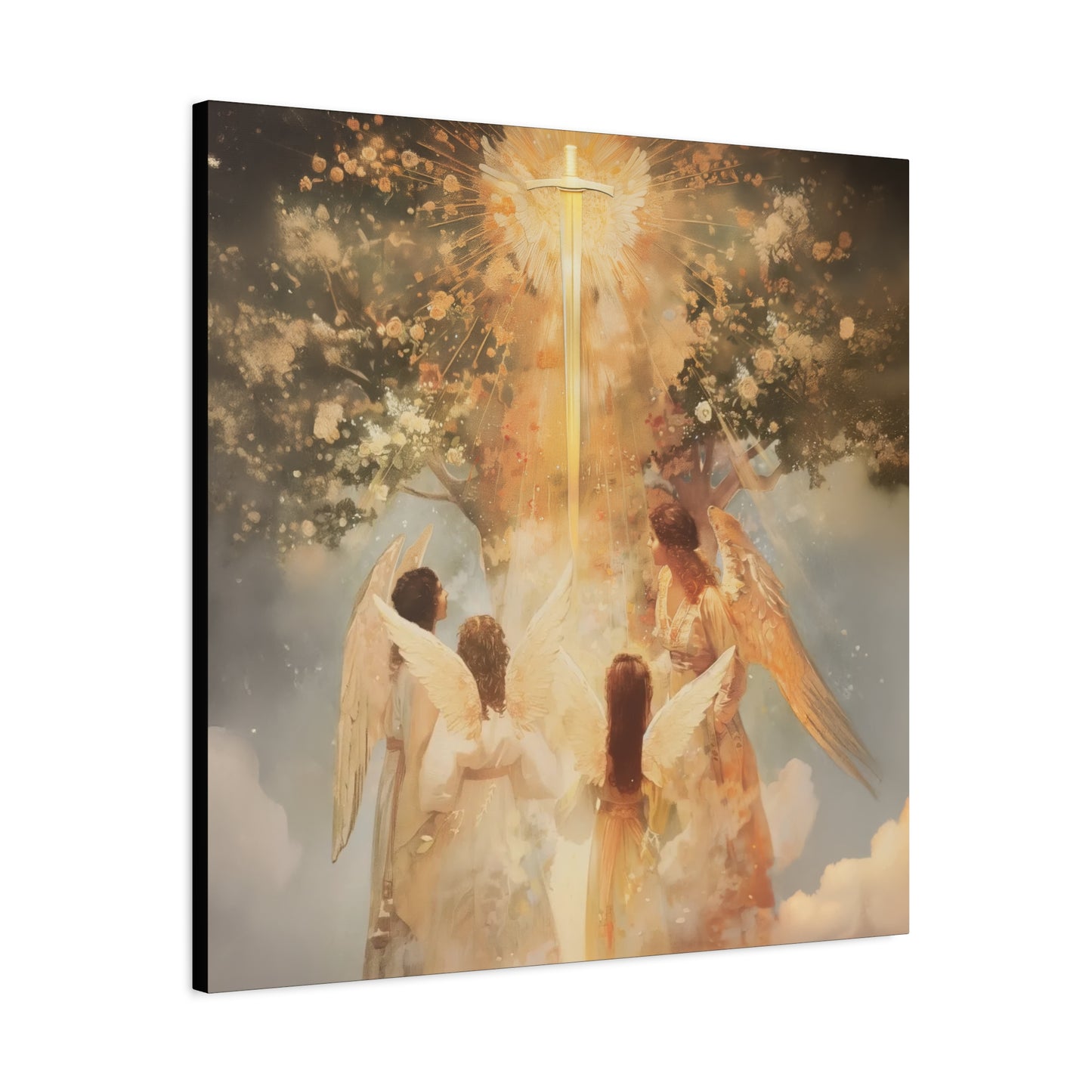 The Watchers of the First Dawn - Guardians of Eden - Gallery Wrapped Canvas - Print - Religious Art for your Home - Catholic Art