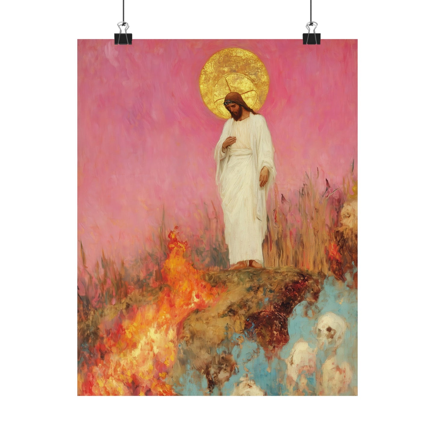 The Stone Cracked Beneath His Feet - Sanctified Souls Print - Multiple Sizes - Premium Matte Vertical Posters - Catholic