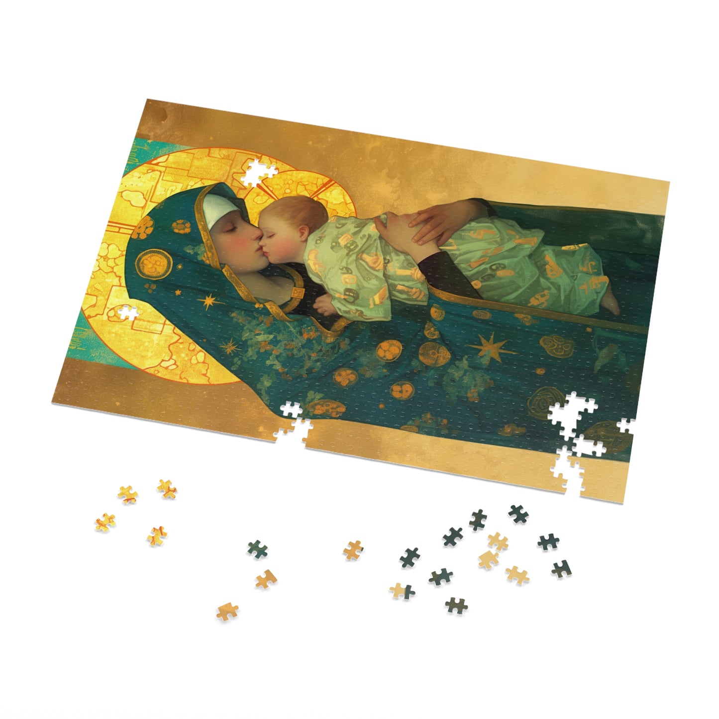 Peaceful Refuge - Mary and the Christ Child - Puzzle and Keepsake Tin - Religious (30, 110, 252, 500,1000) - Catholic Families