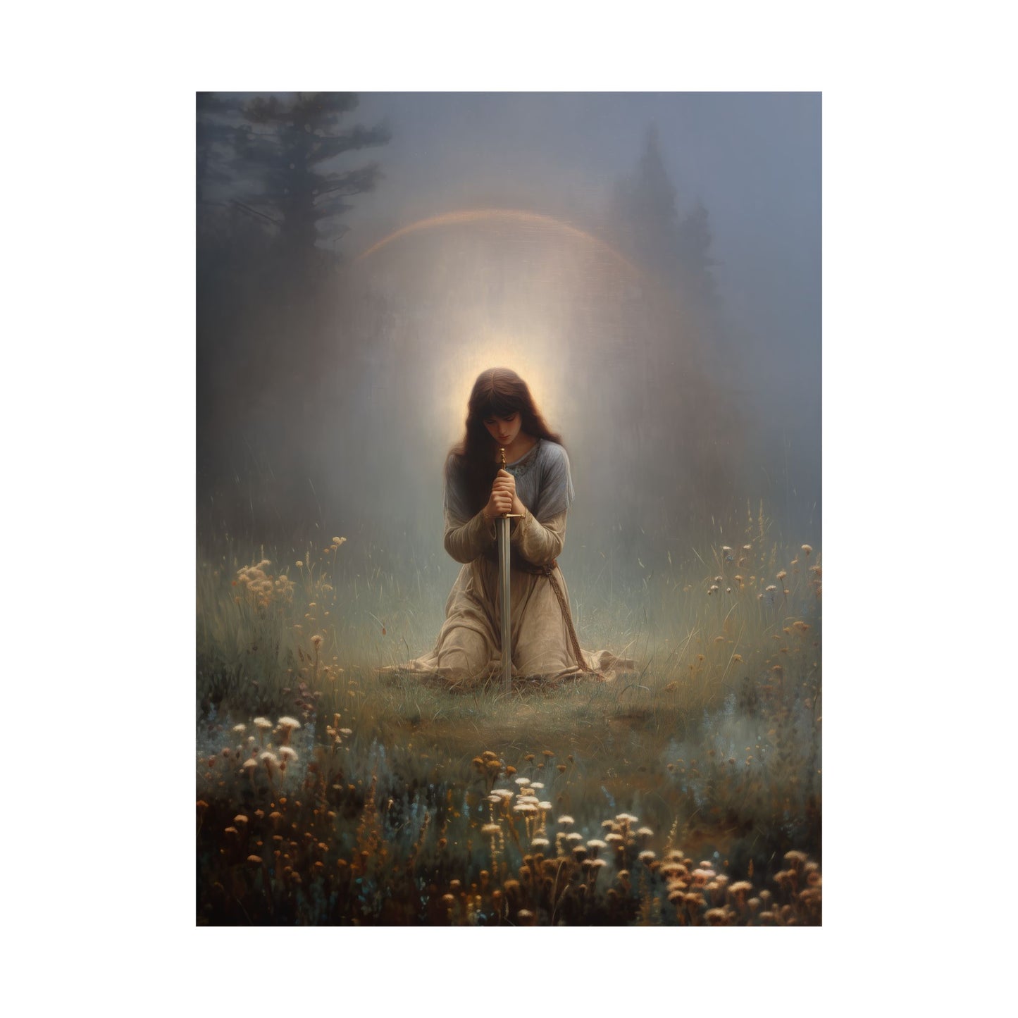 Saint Joan of Arc - Sanctified Souls Print - Multiple Sizes - Premium Posters - Catholic Art - Christian Home Decor Artwork
