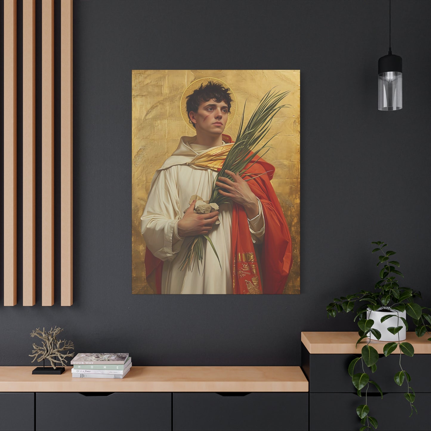 Saint Stephen - Museum Wrapped Canvas - Sanctified Souls Print - Religious Art for your Home