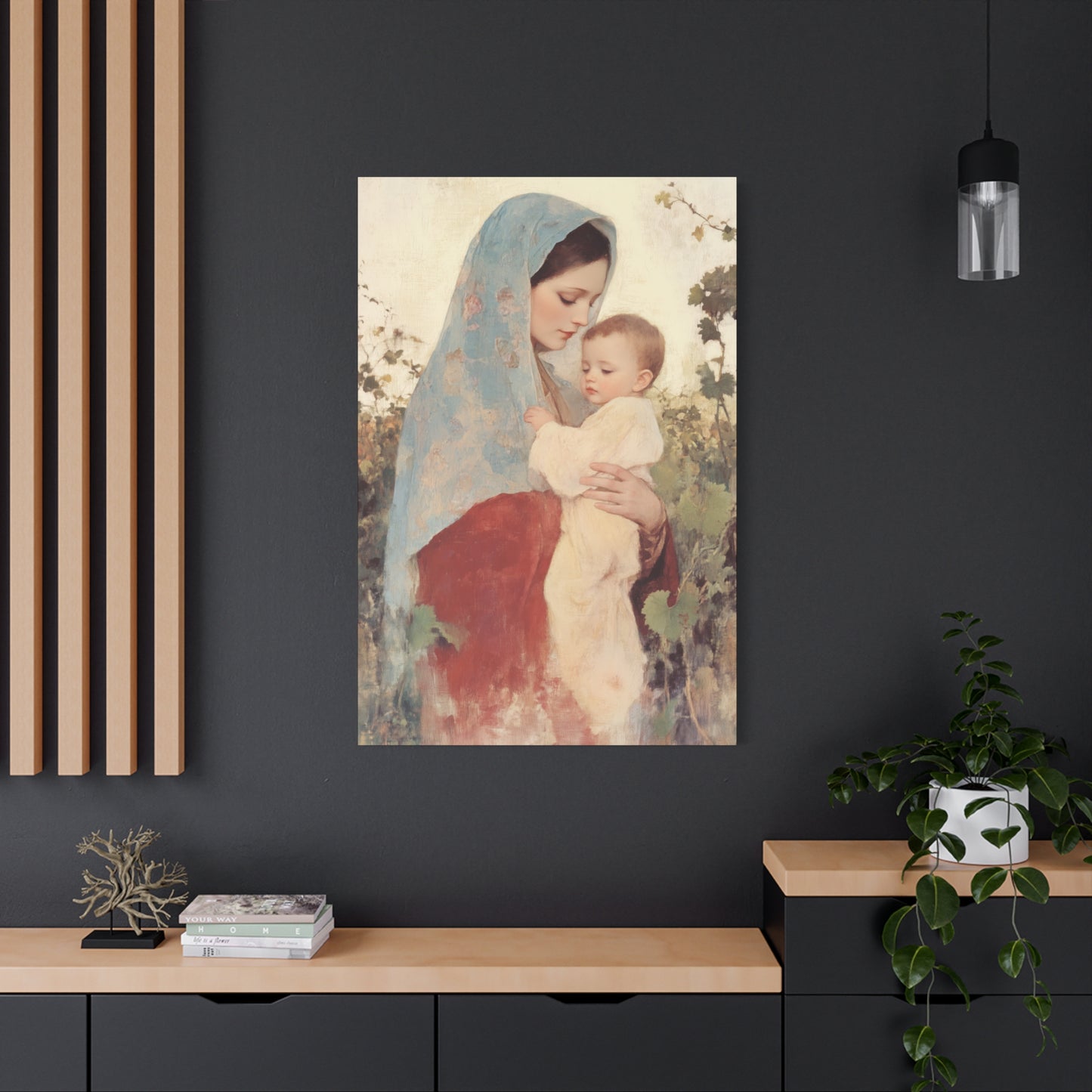 Our Lady of the Grapes / Out Lady of the Harvest - Gallery Wrapped Canvas - Print - Religious Art for your Home - Catholic Art