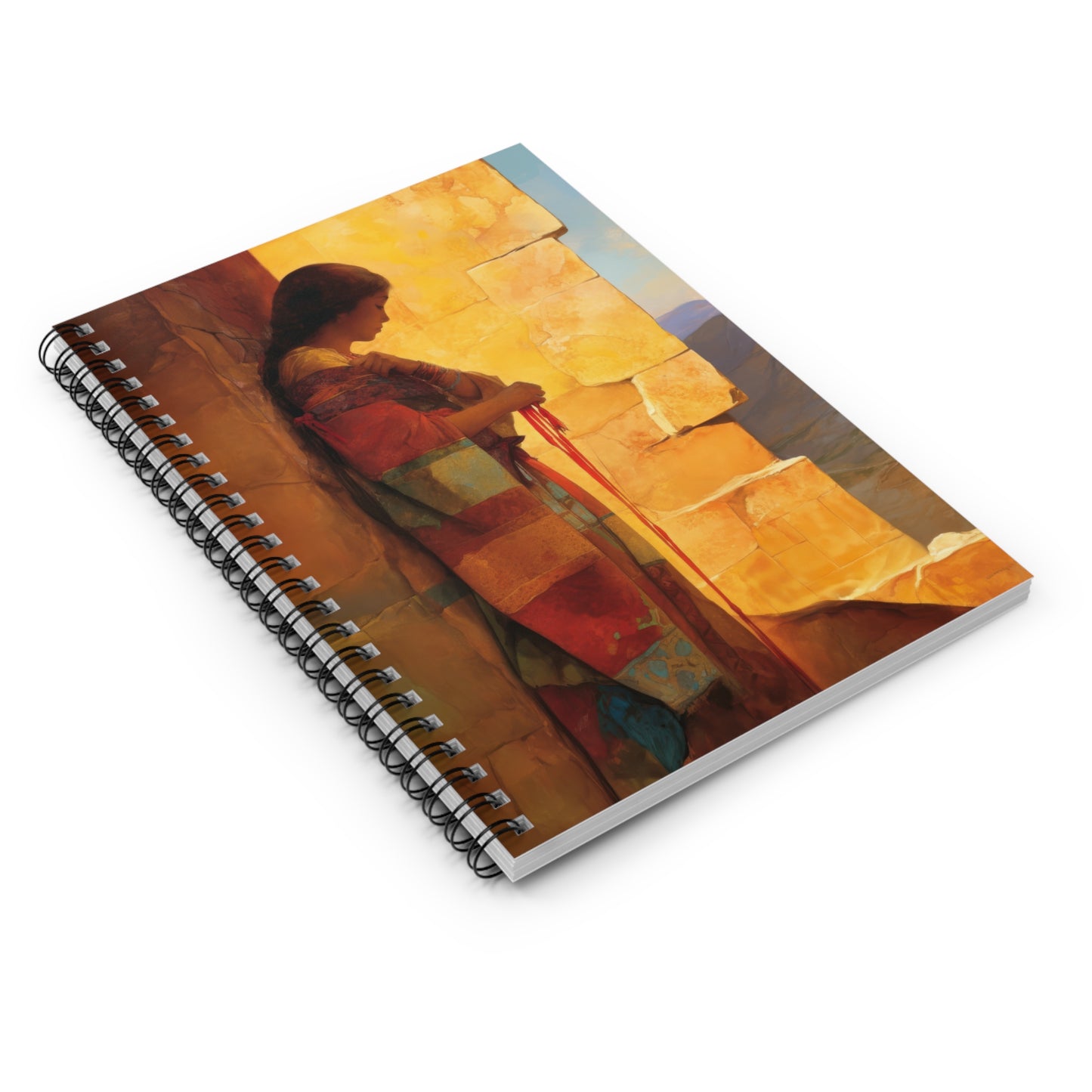 A Thread Through the Line of Christ - Rahab - Sanctified Souls Art - Religious Based Notebook - Spiral Notebook - Ruled Line