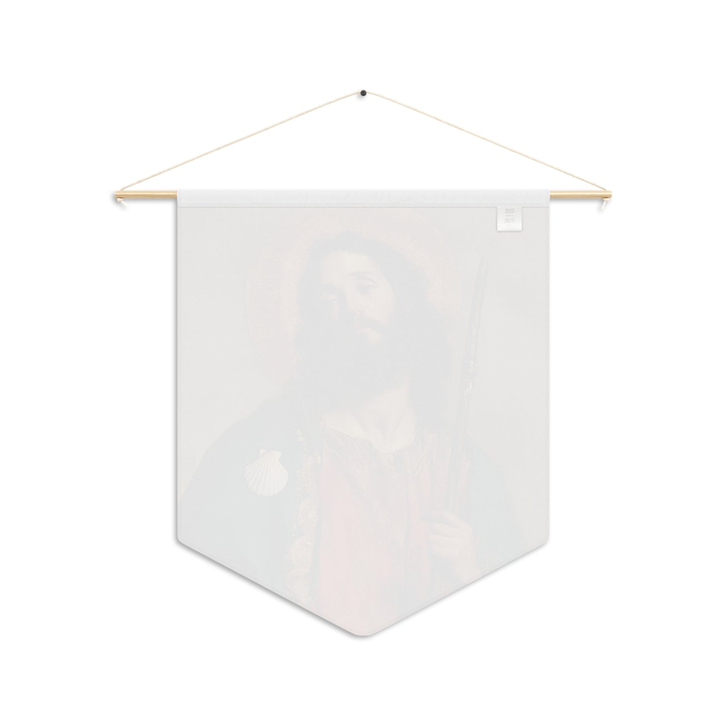 Saint James the Greater - Apostle Pennant / Banner / Wall Hanging - Prayer room art - 18" x 21" - Catholic prayer Religious - Large Print