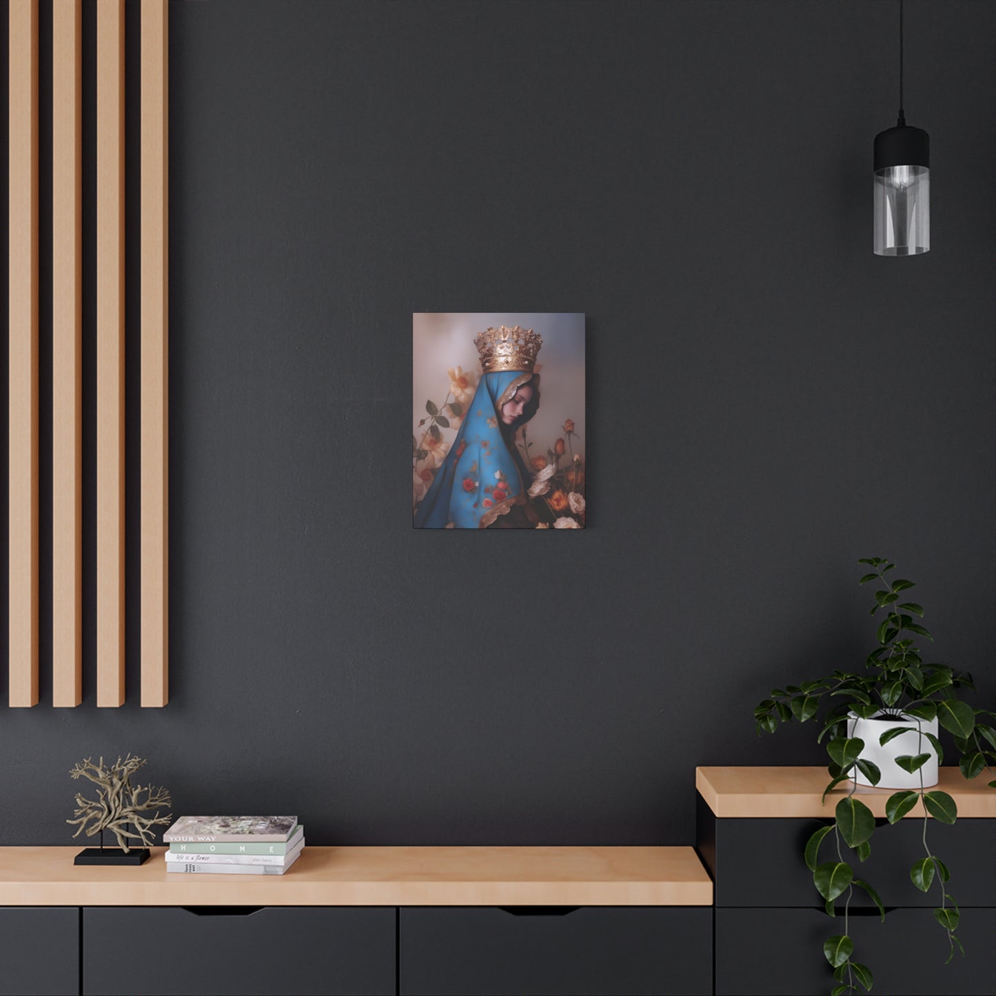 Our Lady of the Roses - Gallery Wrapped Canvas - Print - Religious Art for your Home - Catholic Art