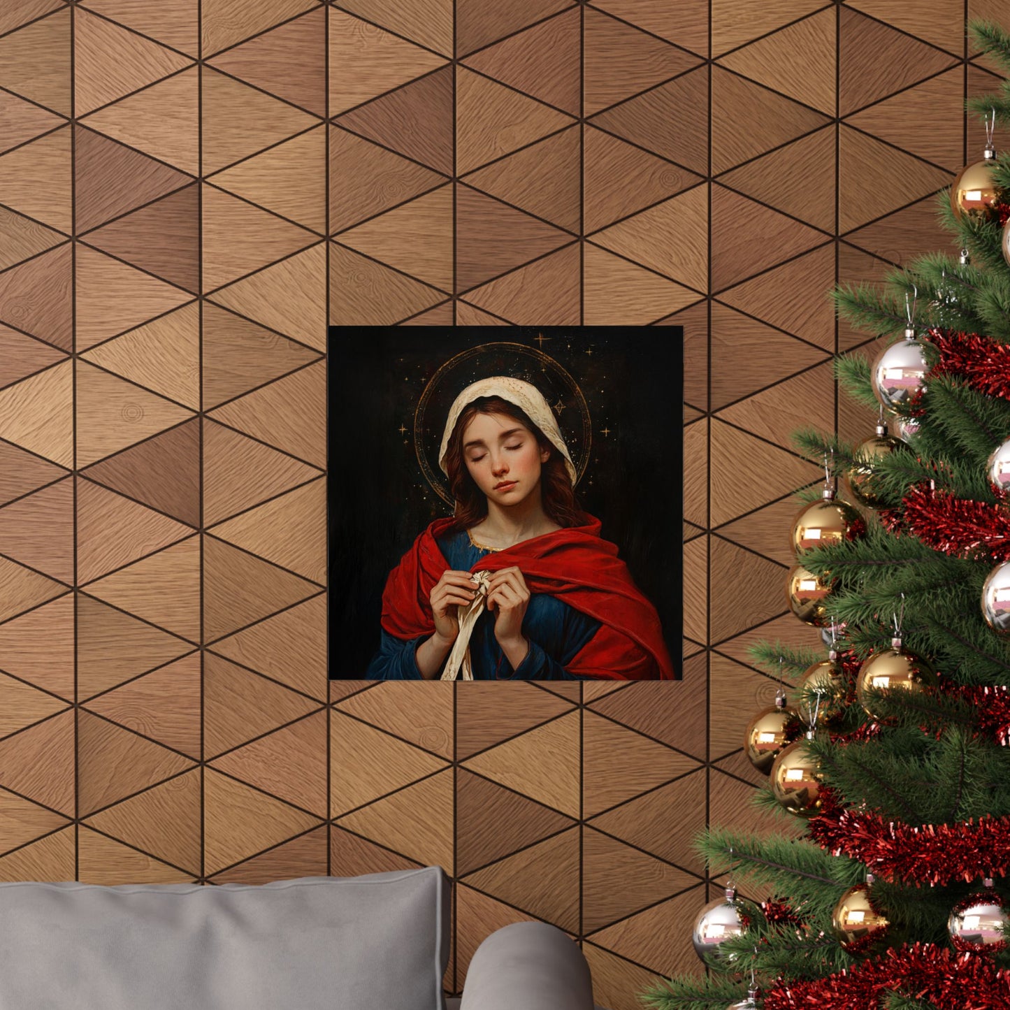 Mary Undoer of Knots - Mother Mary  - Untier of Knots - Marian Art - Sanctified Souls Print - Multiple Sizes - Premium Vertical Posters