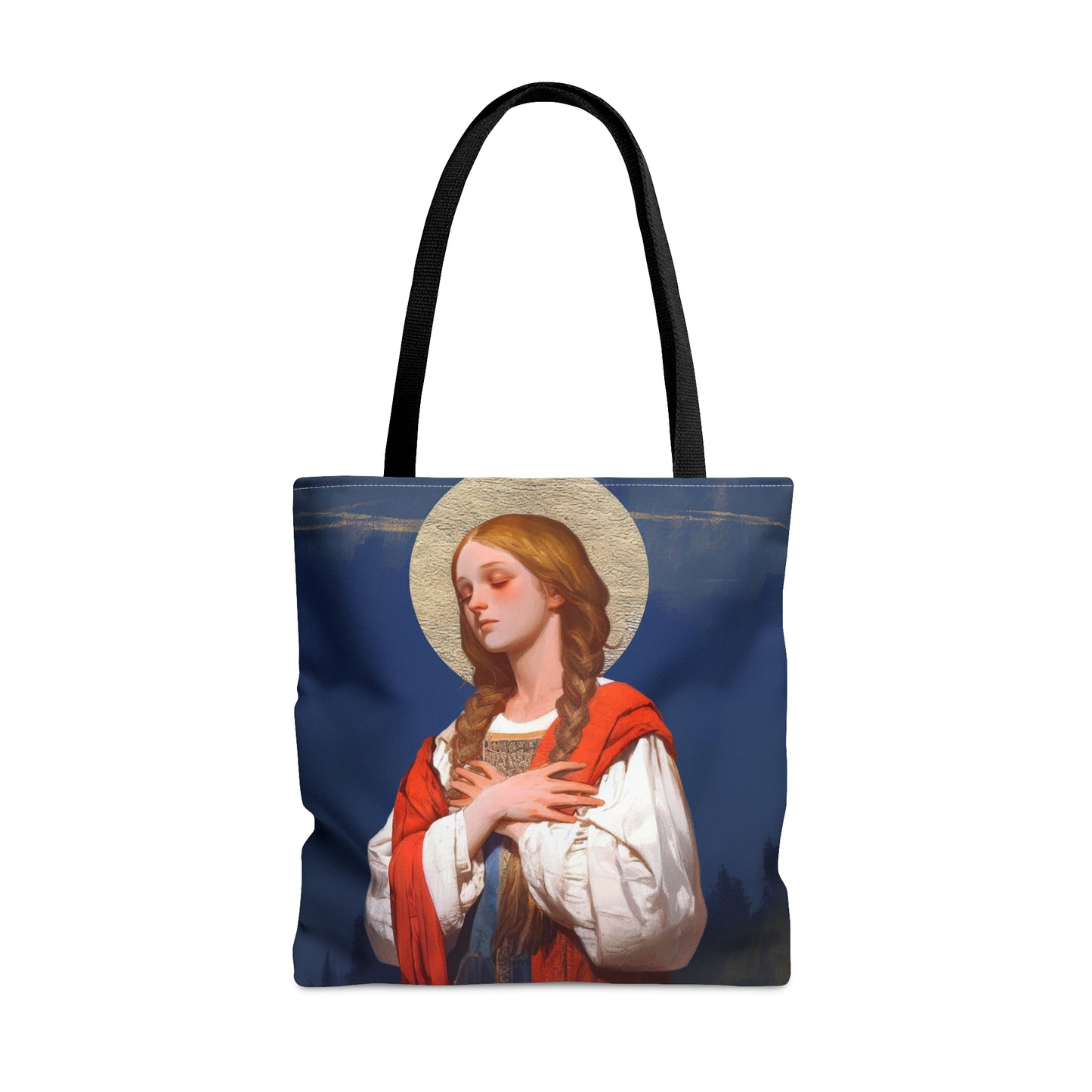 Saint Genevieve - Tote Bag - Large Medium Small Faith Art Bag - Catholic Faith Purse