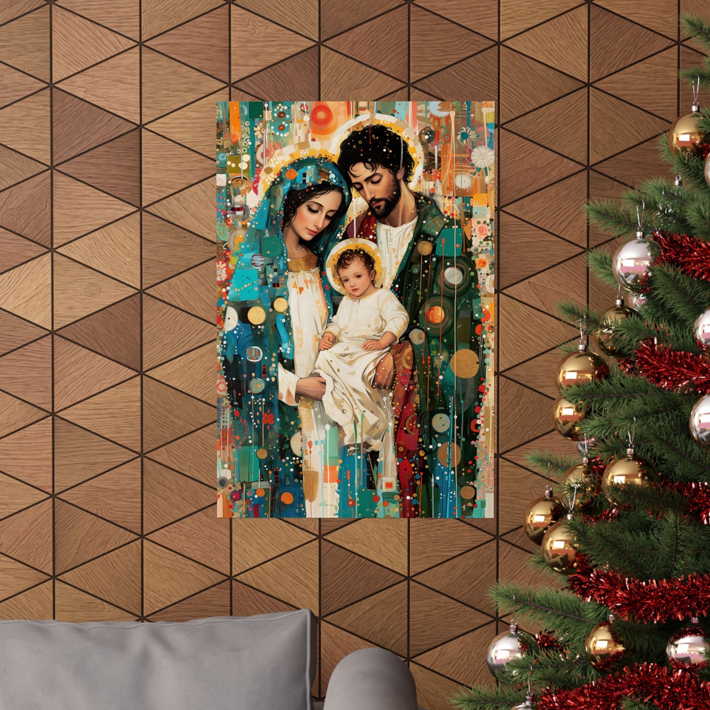 Eternal Light - Mary, Joseph, and the Christ Child - Sanctified Souls Print - Multiple Sizes - Premium Matte Vertical Posters - Holy Family