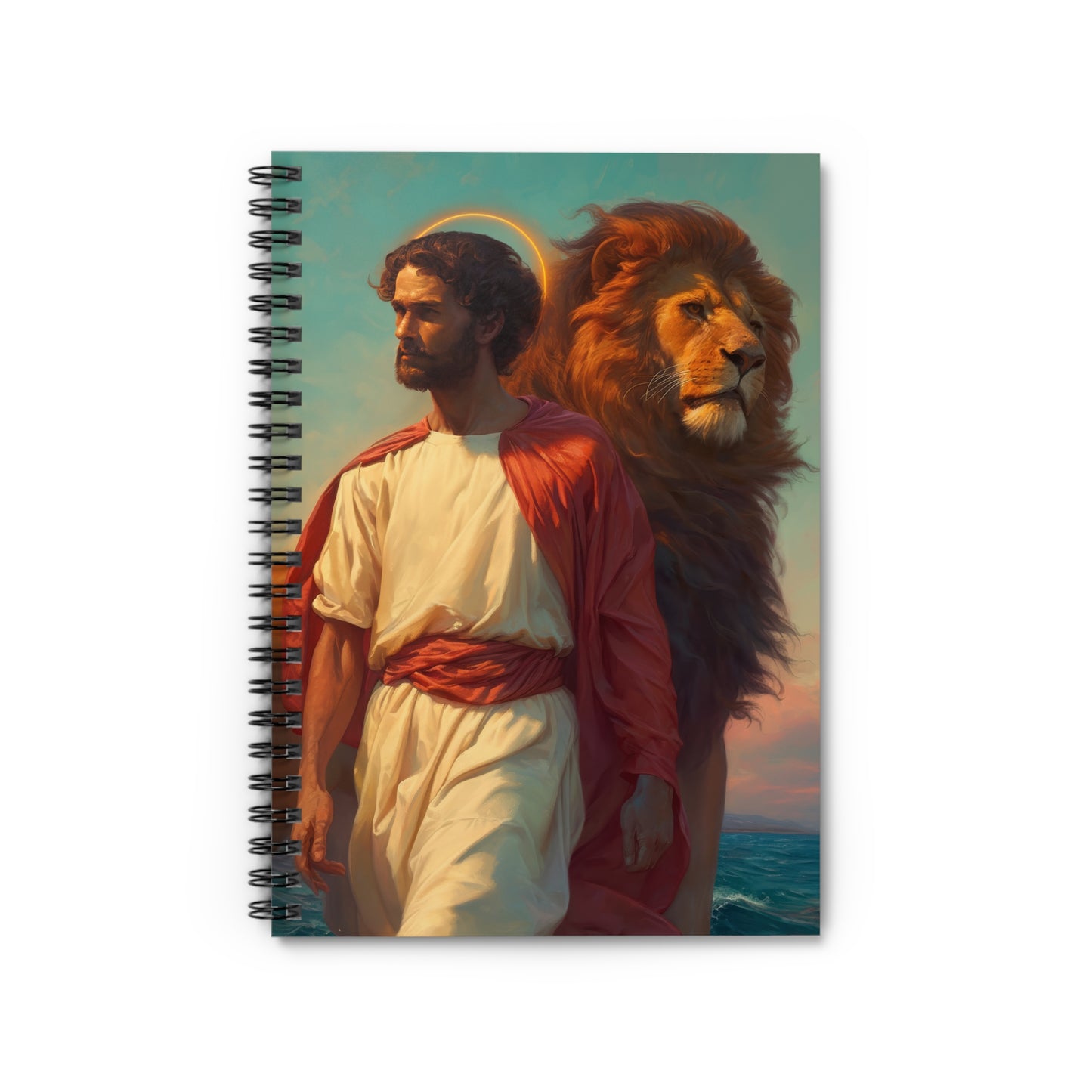 Saint Mark the Evangelist - Sanctified Souls Art - Religious - Spiral Notebook - Ruled Line - Catholic Religious art present gift