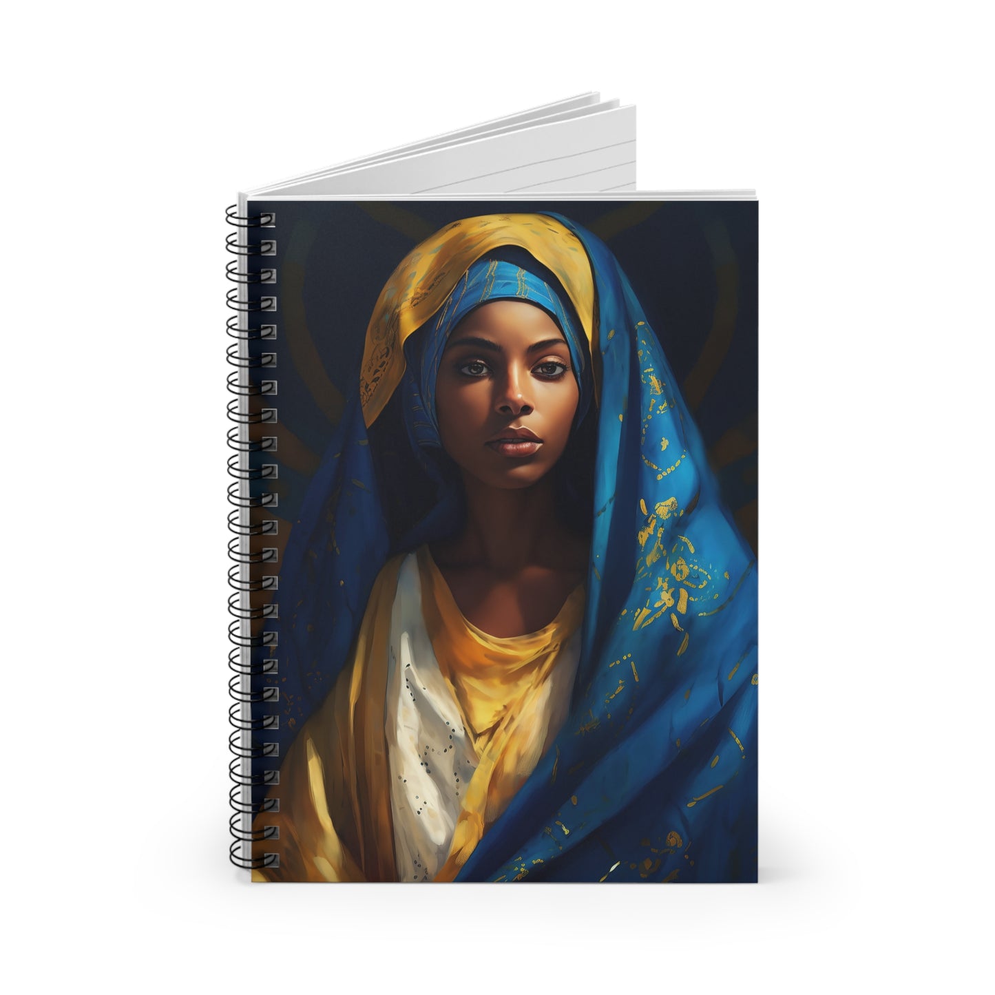Mary the Blessed Virgin Journal - Sanctified Souls Art - Religious Based Notebook - Spiral Notebook - Ruled - Mother Mary - Black Madonna