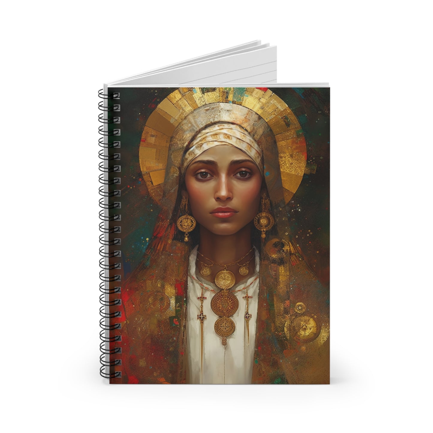 Saint Julia of Carthage Journal - Sanctified Souls Art - Religious Based Notebook - Spiral Notebook - Ruled Line