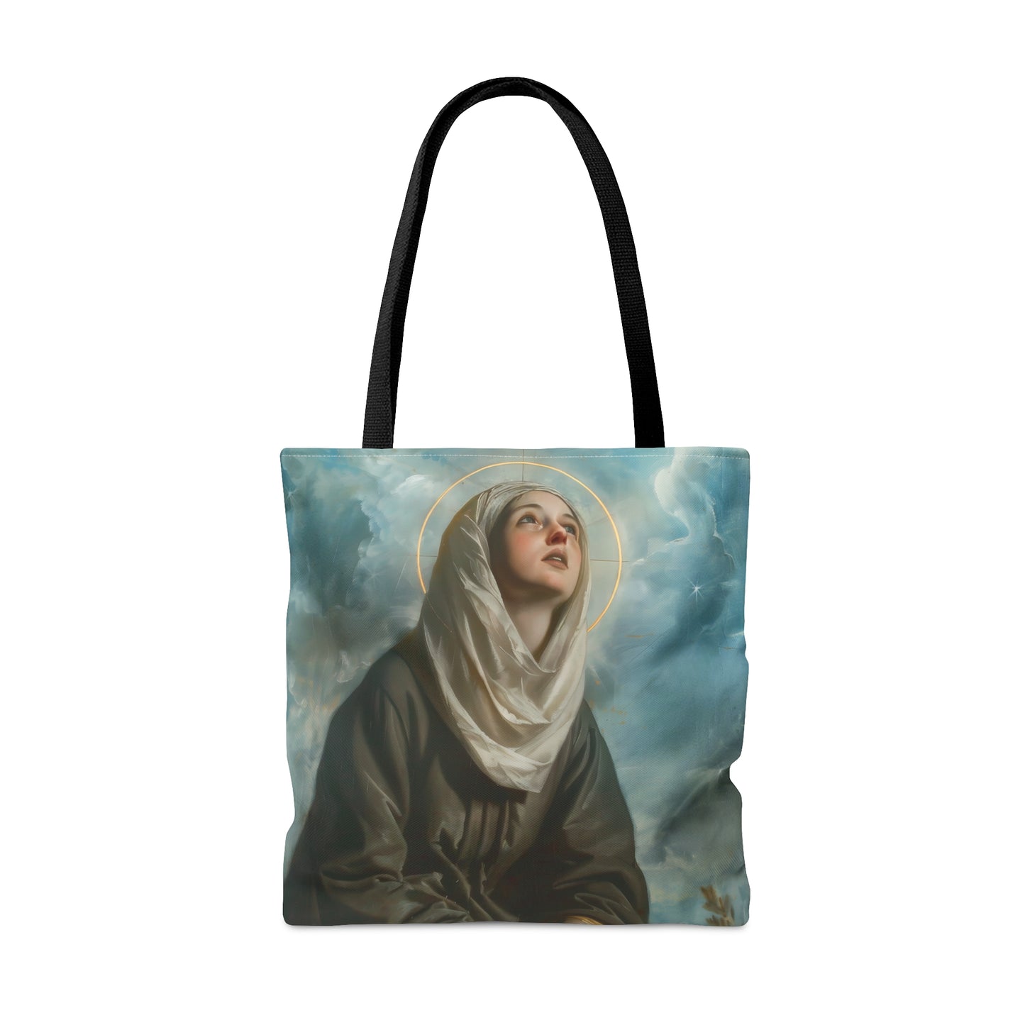 Saint Margaret of Cortona Tote Bag - Purse - Three sizes - Faith Art Bag - Catholic faith inspired carry-all purse - Double Sided