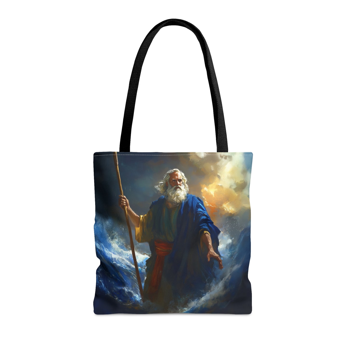 Moses Before the Trembling Sea - Tote Bag - Large Medium Small Faith Art Bag - Catholic Faith Purse